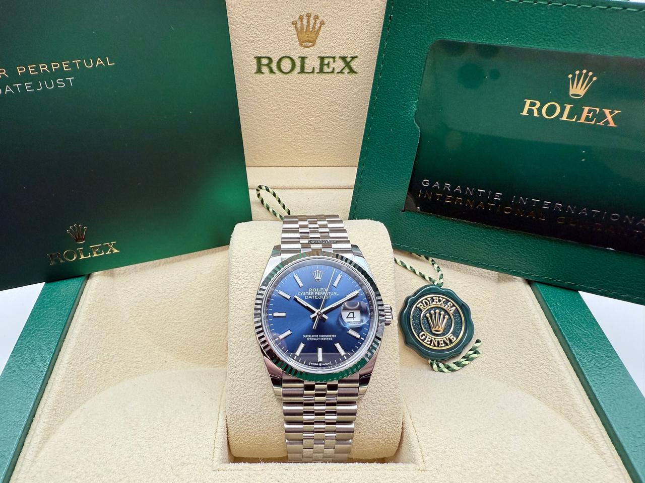 Rolex Datejust 36mm | Blauw Wijzerplaat & 18K Witgouden Lunette | Jubilee | 126234 - Image 3