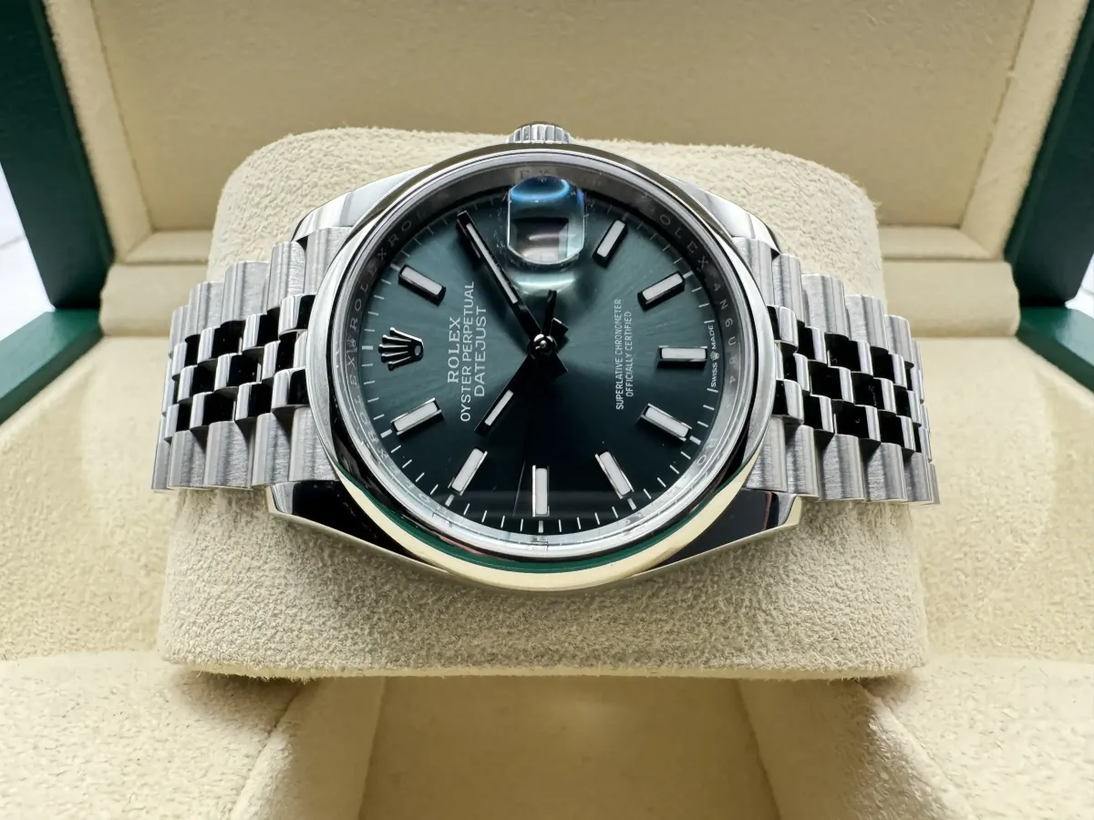 Rolex Datejust 41mm | Mintgroene Wijzerplaat | 904L Roestvrij Staal | Jubilee | 126300 - Image 8