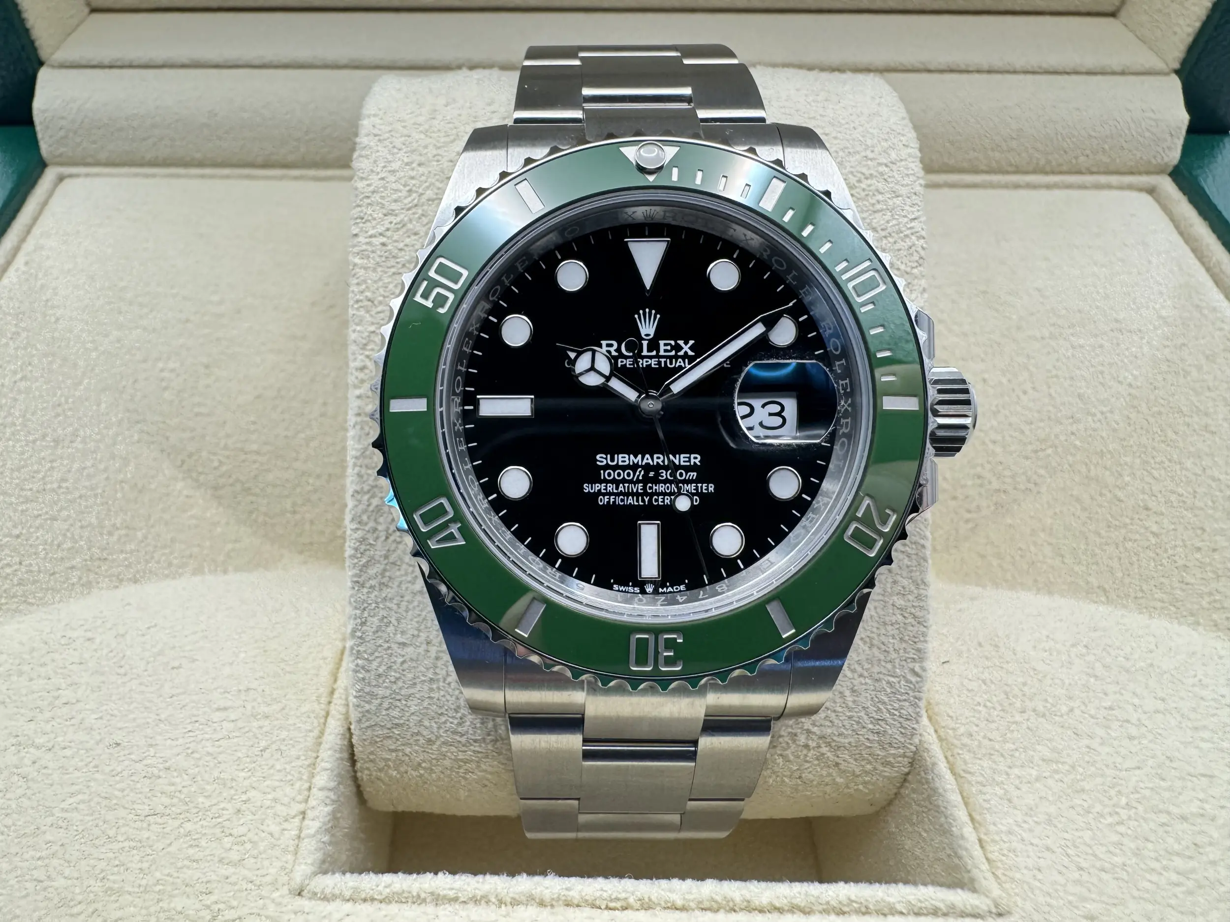 Rolex Submariner Starbucks 41mm | Groene Cerachrom Bezel & Zwarte Wijzerplaat | Oystersteel | 126610LV
