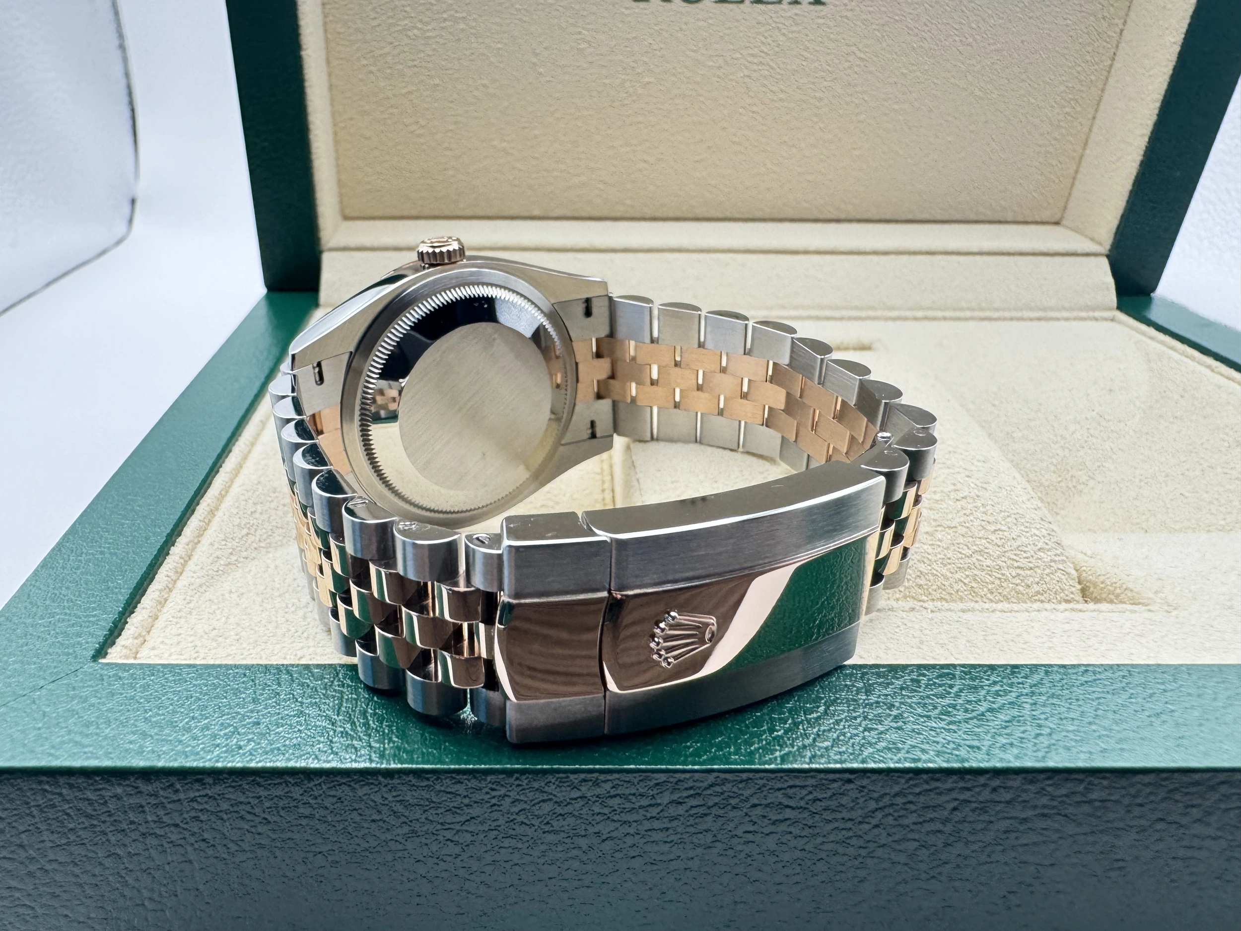 Rolex Datejust 36mm | Wimbledon Grijs & 18K Everose Goud Gekarteld Lunnete | Oystersteel | 126231 - Image 12