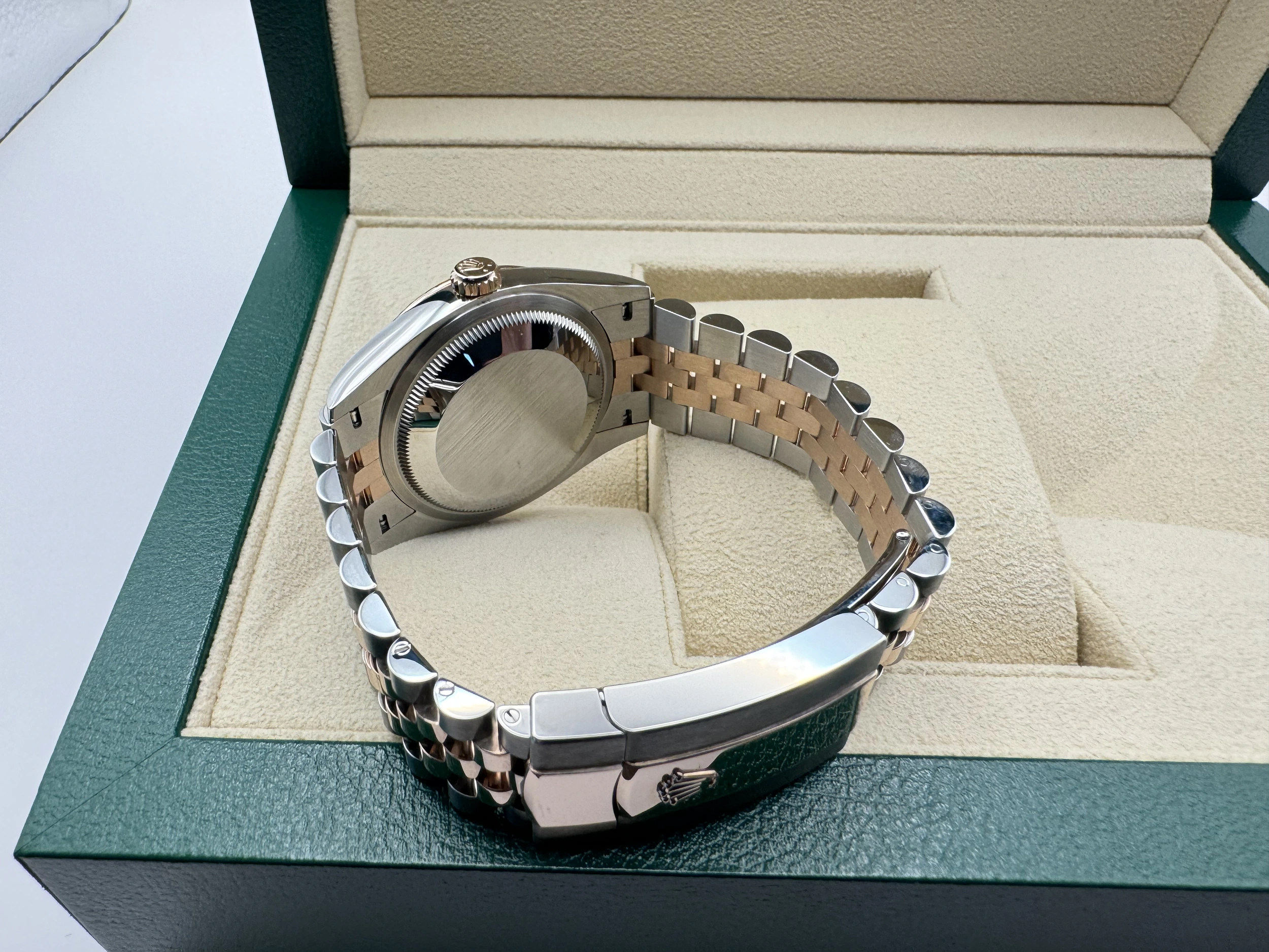Rolex Datejust 36mm | Wimbledon Grijs & 18K Everose Goud Gekarteld Lunnete | Oystersteel | 126231 - Image 5