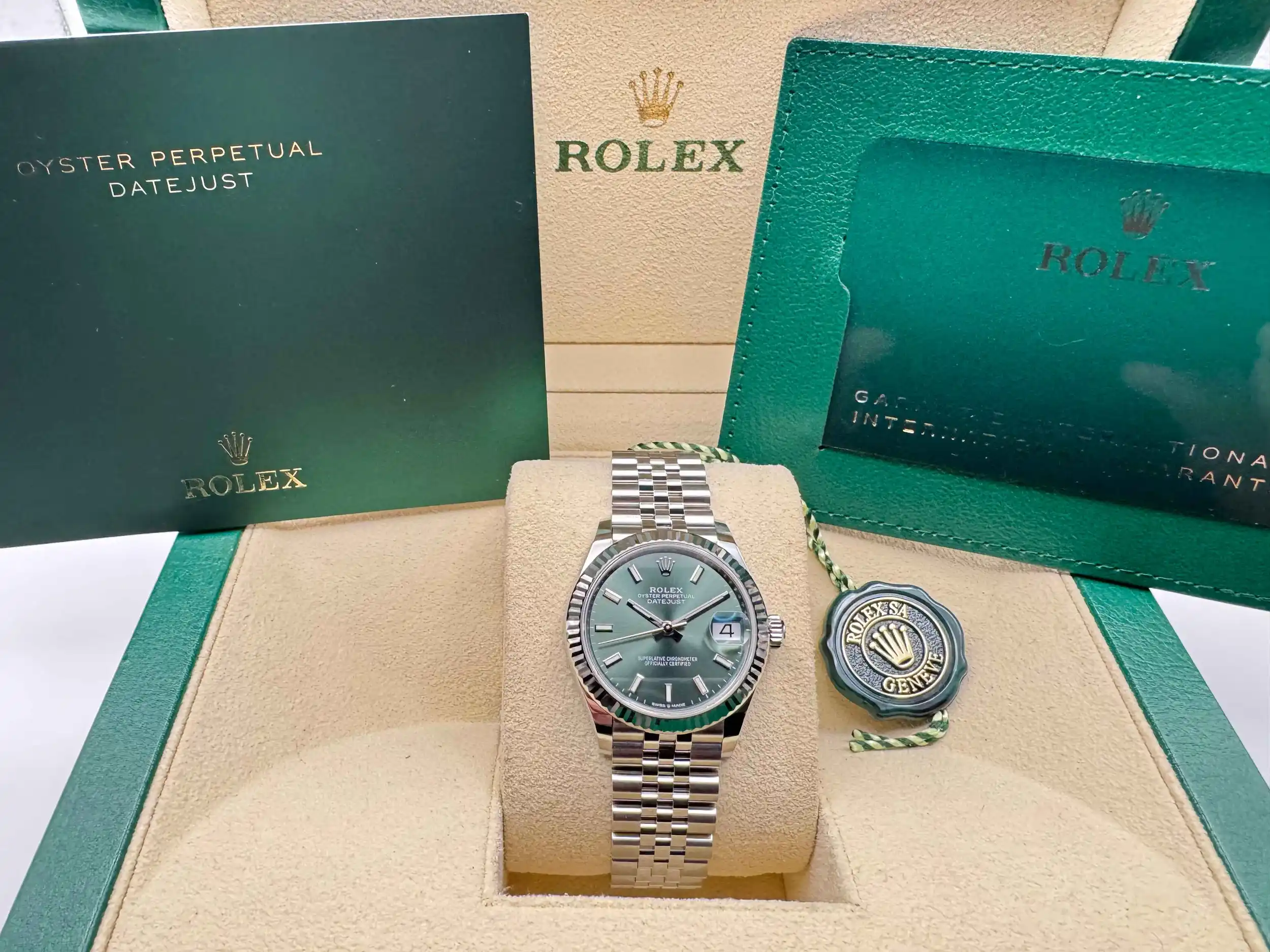 Rolex Datejust 31mm | Mintgroene Wijzerplaat | Staal & 18K Witgouden Lunette | Jubilee | 278274 - Image 3