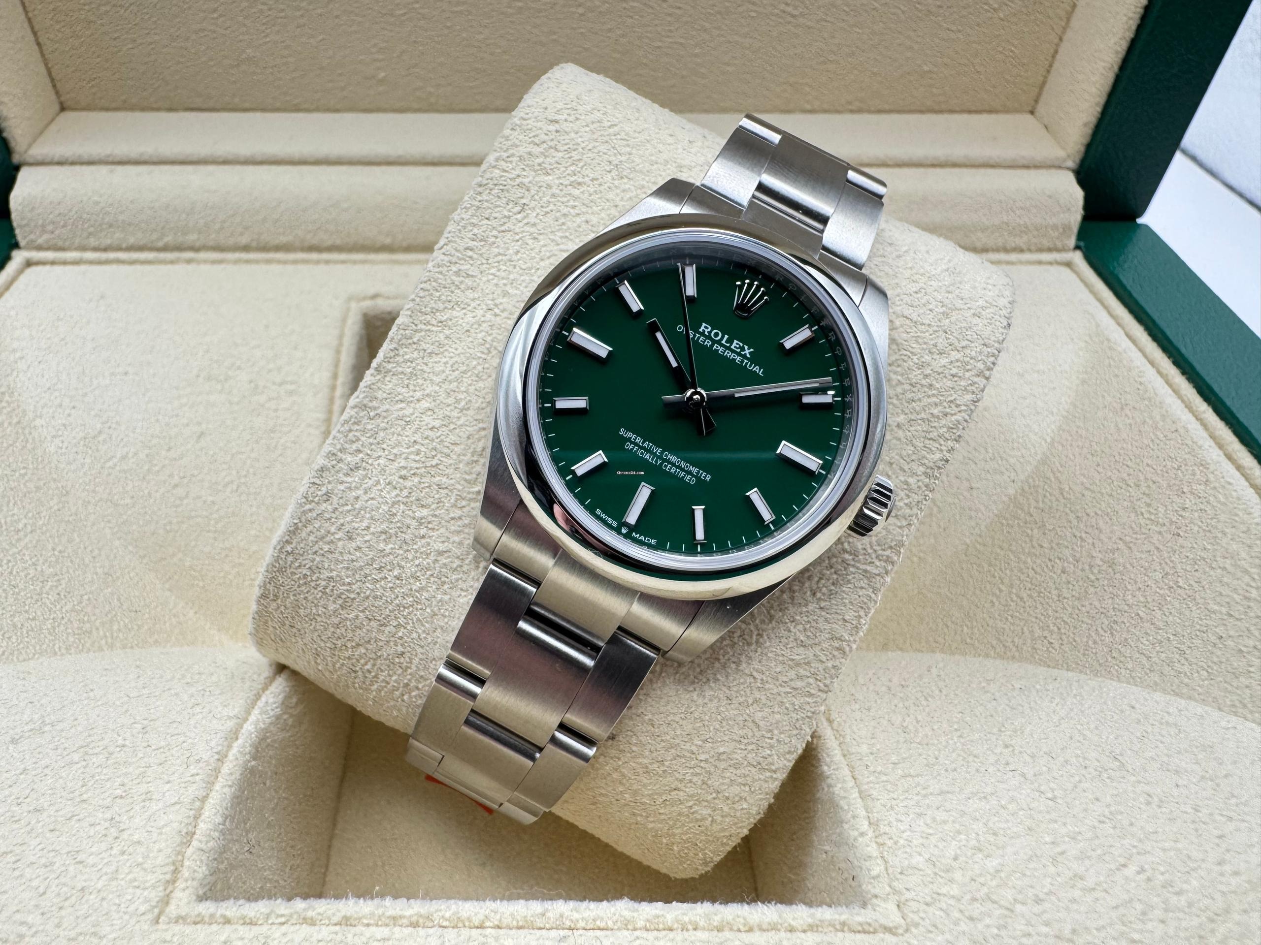 Rolex Oyster Perpetual 31mm | Groene Wijzerplaat | Glad Lunette | Oystersteel | 277200 - Image 4