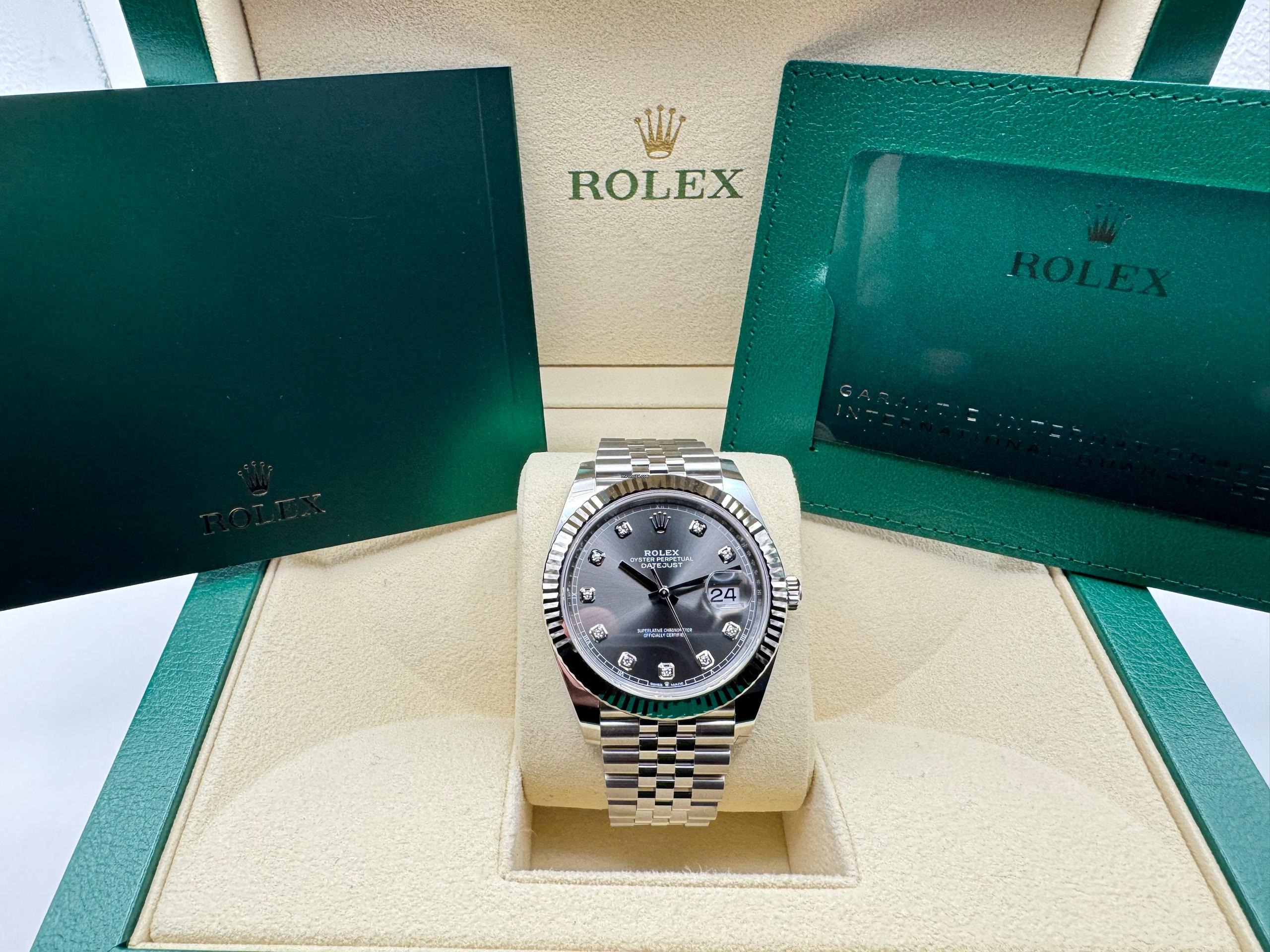 Rolex Datejust 41mm | Rhodium Diamanten & 18K Witgouden Gecanneleerde Bezel | Jubilee | 126334 - Image 3