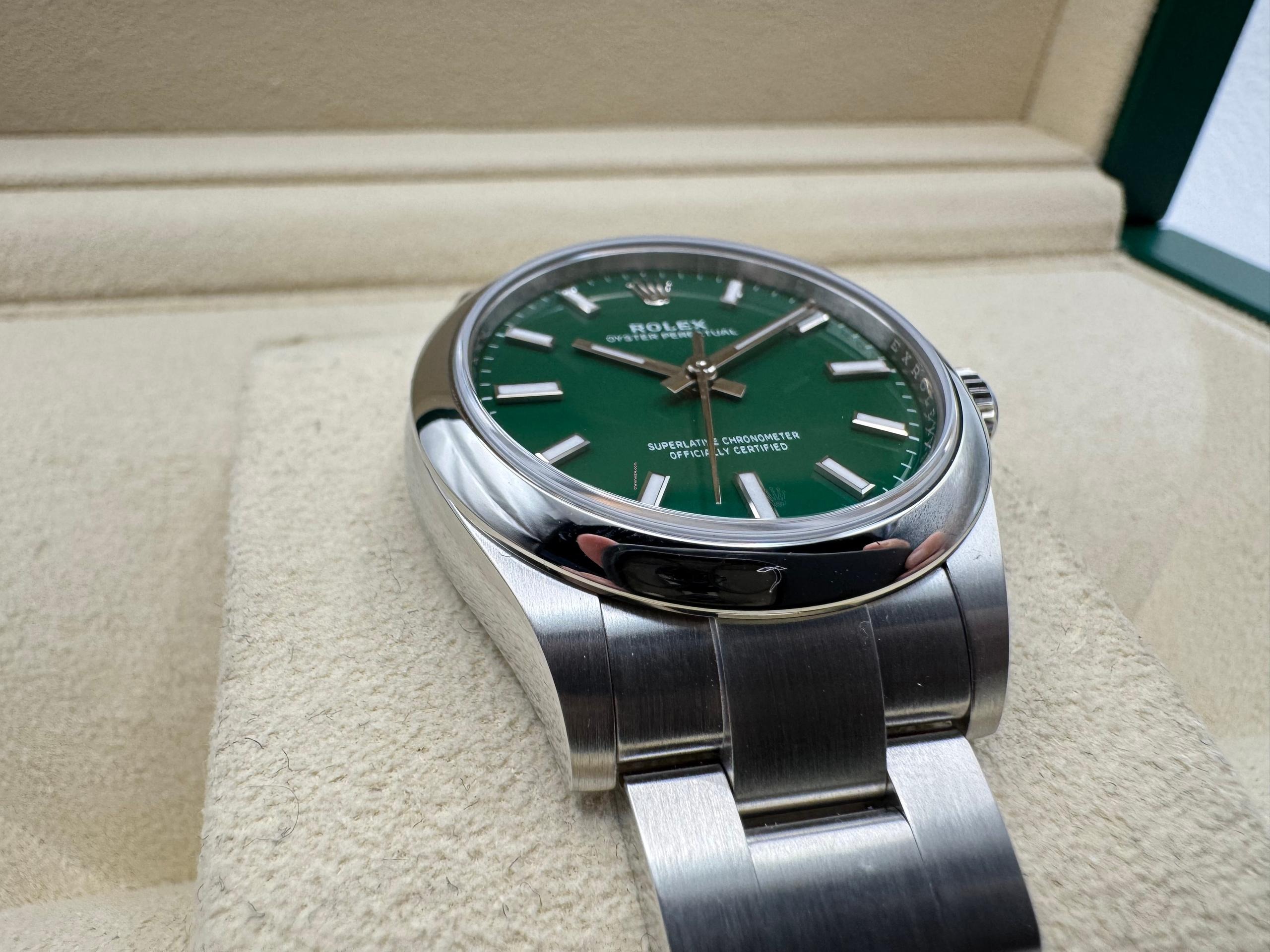 Rolex Oyster Perpetual 31mm | Groene Wijzerplaat | Glad Lunette | Oystersteel | 277200 - Image 8