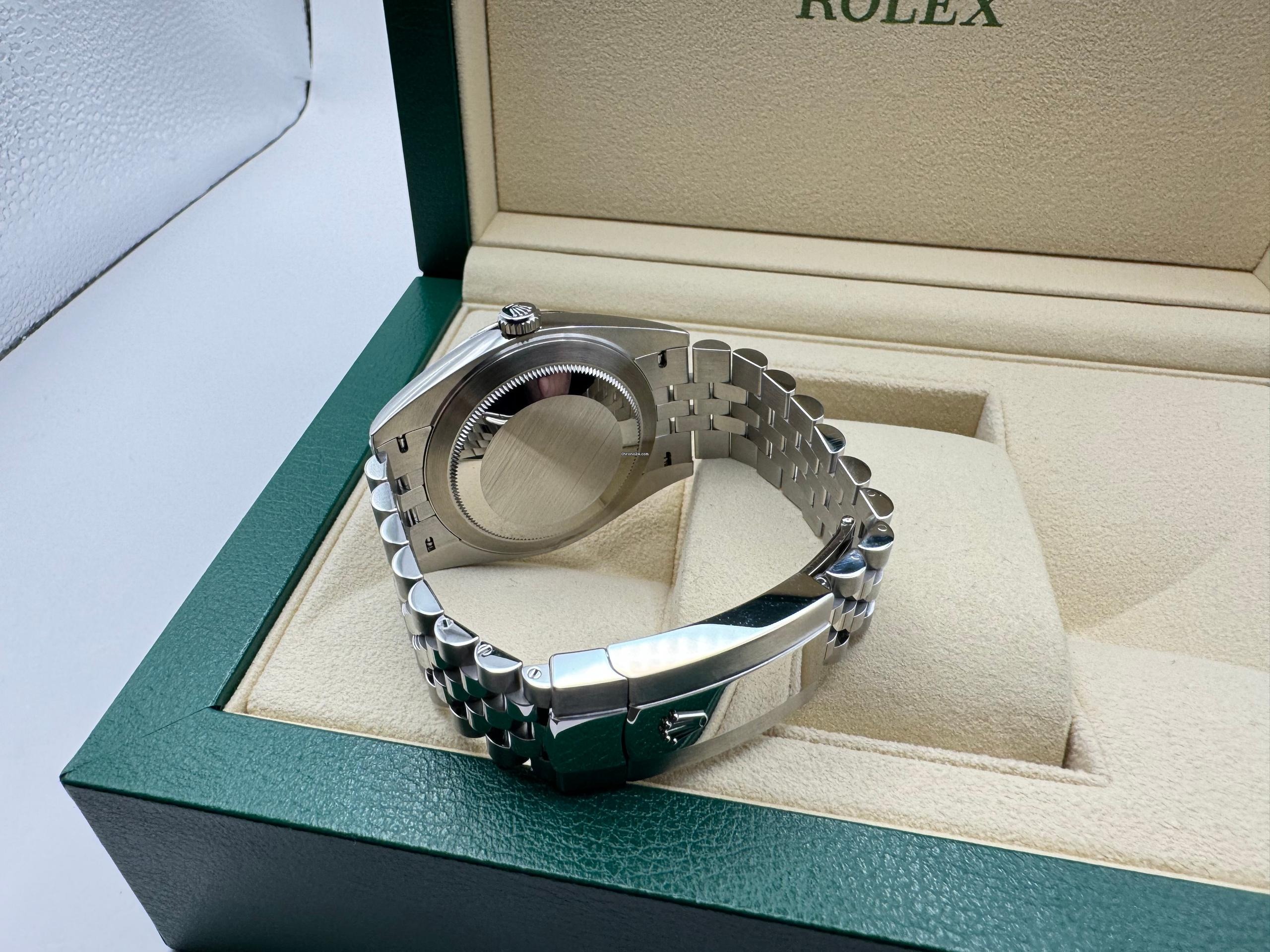 Rolex Datejust 41mm | Rhodium Diamanten & 18K Witgouden Gecanneleerde Bezel | Jubilee | 126334 - Image 6