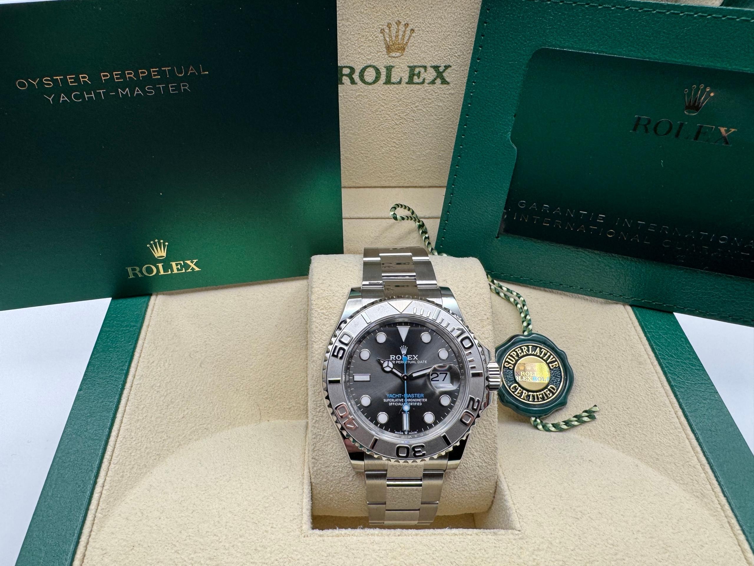 Rolex Yacht-Master 40mm | Rhodium Wijzerplaat | Massief Platina Draaibare Bezel/Lunette | 126622 - Image 3