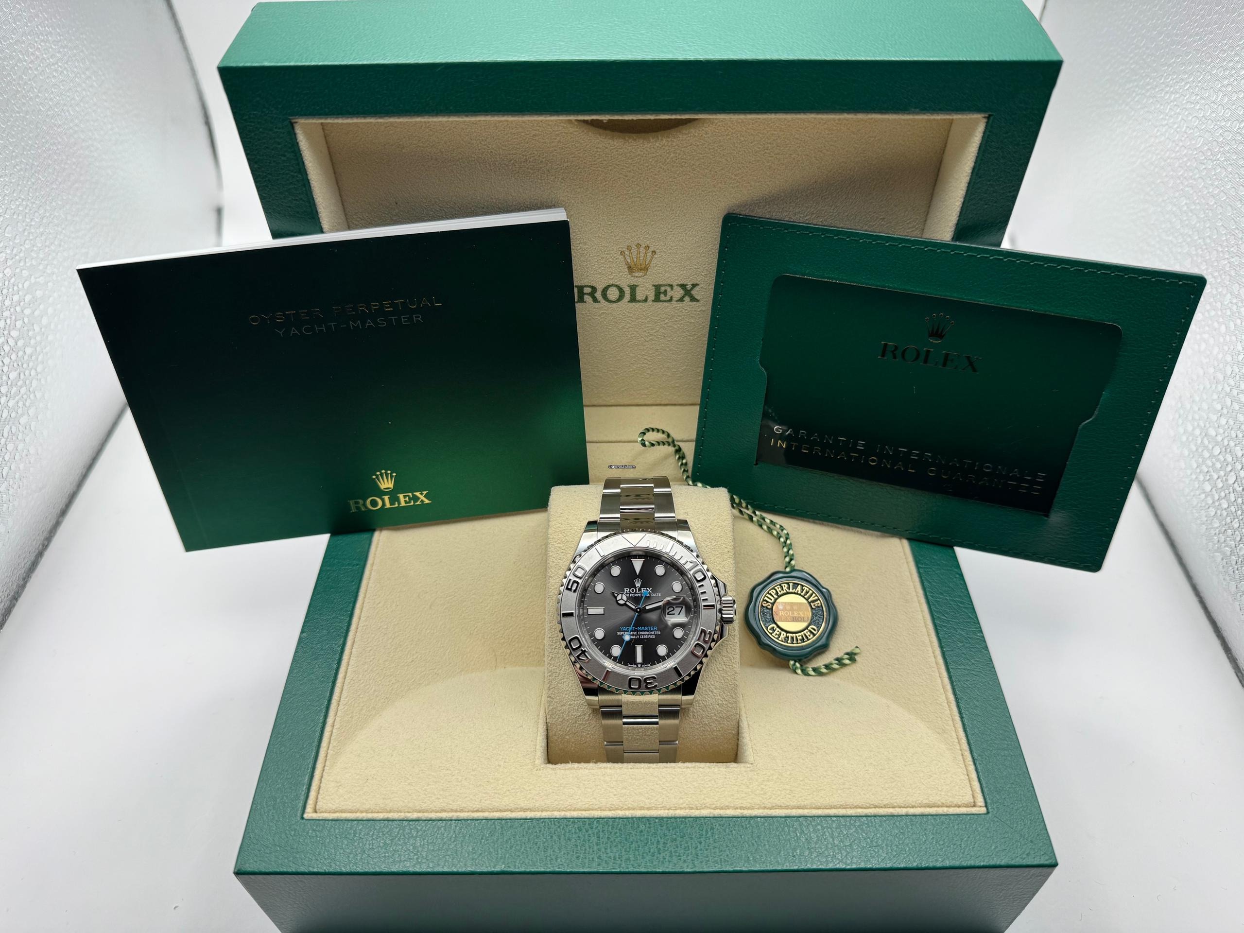 Rolex Yacht-Master 40mm | Rhodium Wijzerplaat | Massief Platina Draaibare Bezel/Lunette | 126622 - Image 2