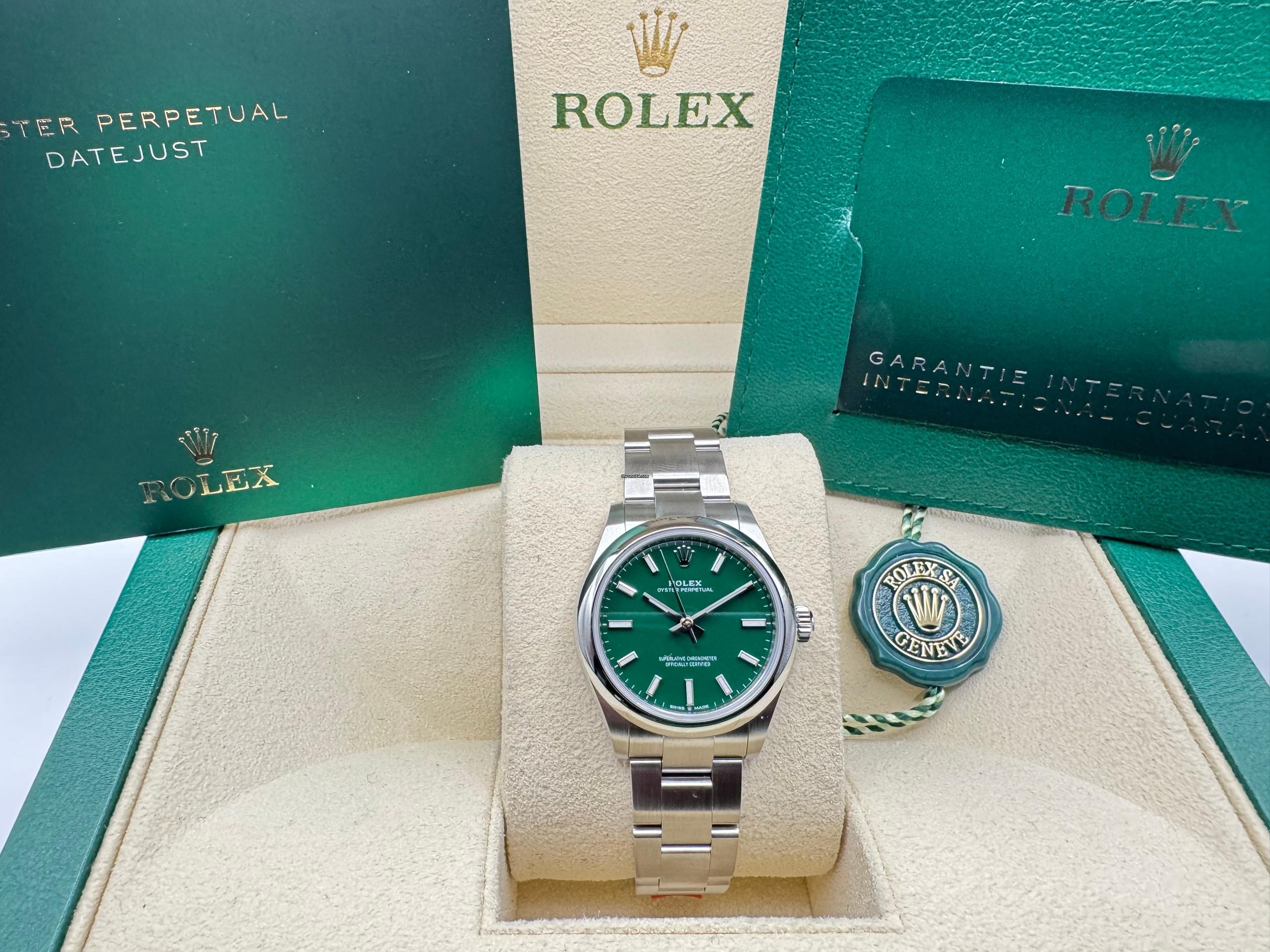 Rolex Oyster Perpetual 31mm | Groene Wijzerplaat | Glad Lunette | Oystersteel | 277200 - Image 3