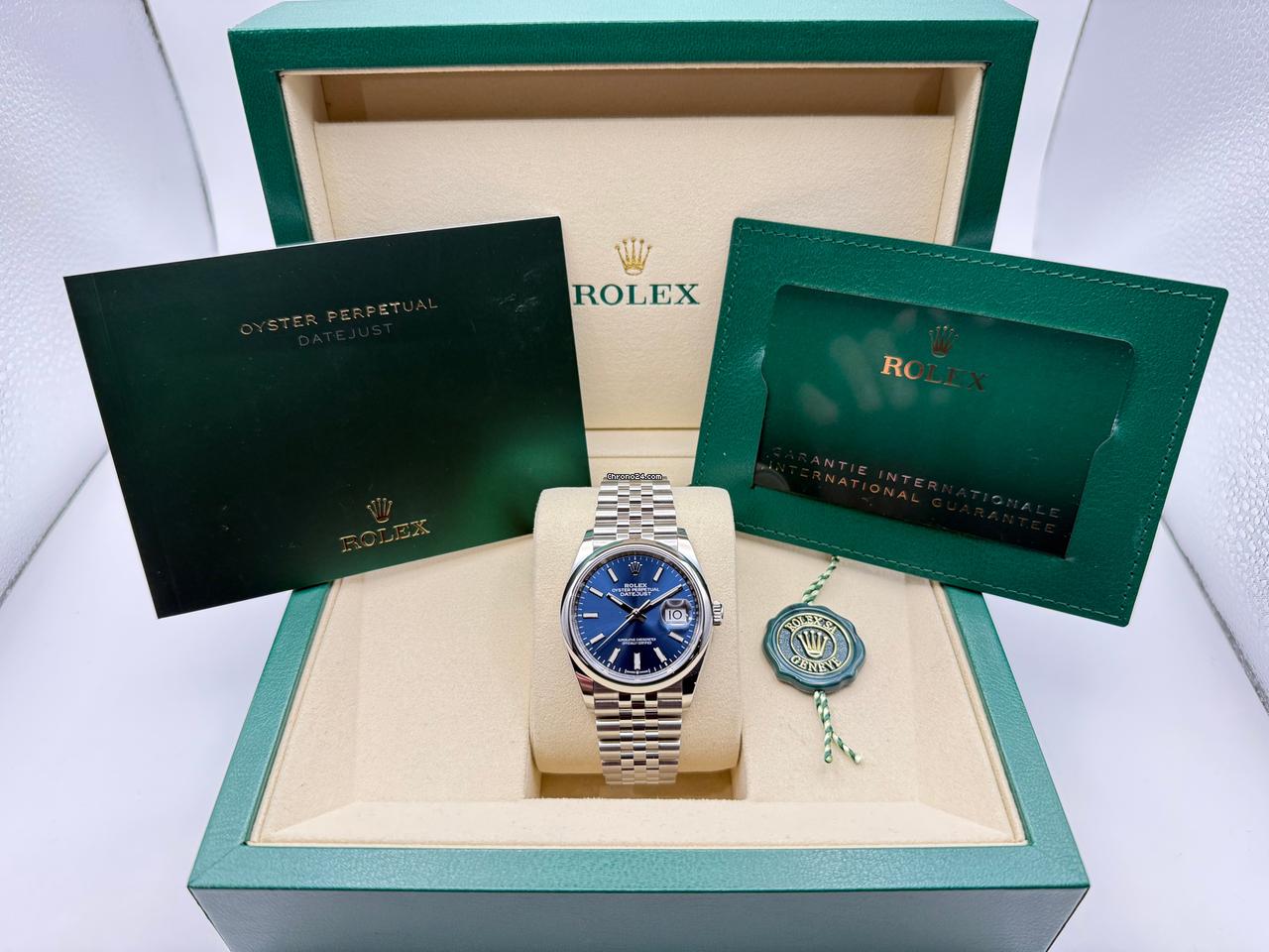 Rolex Datejust 36mm | Blauwe Wijzerplaat | 18k Witgouden Lunette | Jubilee | 126234 - Image 2