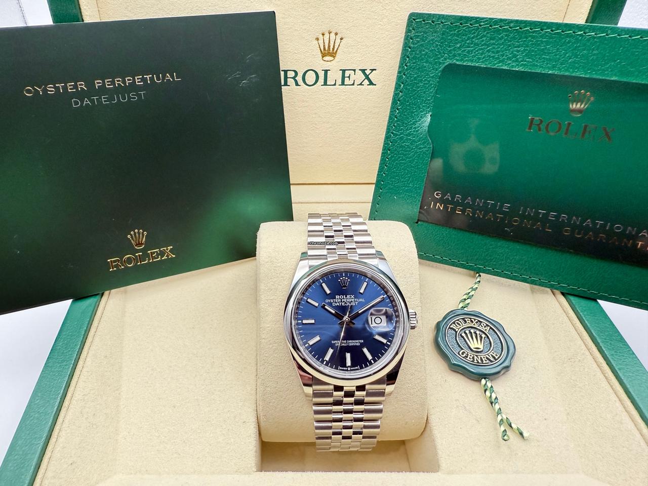 Rolex Datejust 36mm | Blauwe Wijzerplaat | 18k Witgouden Lunette | Jubilee | 126234 - Image 3