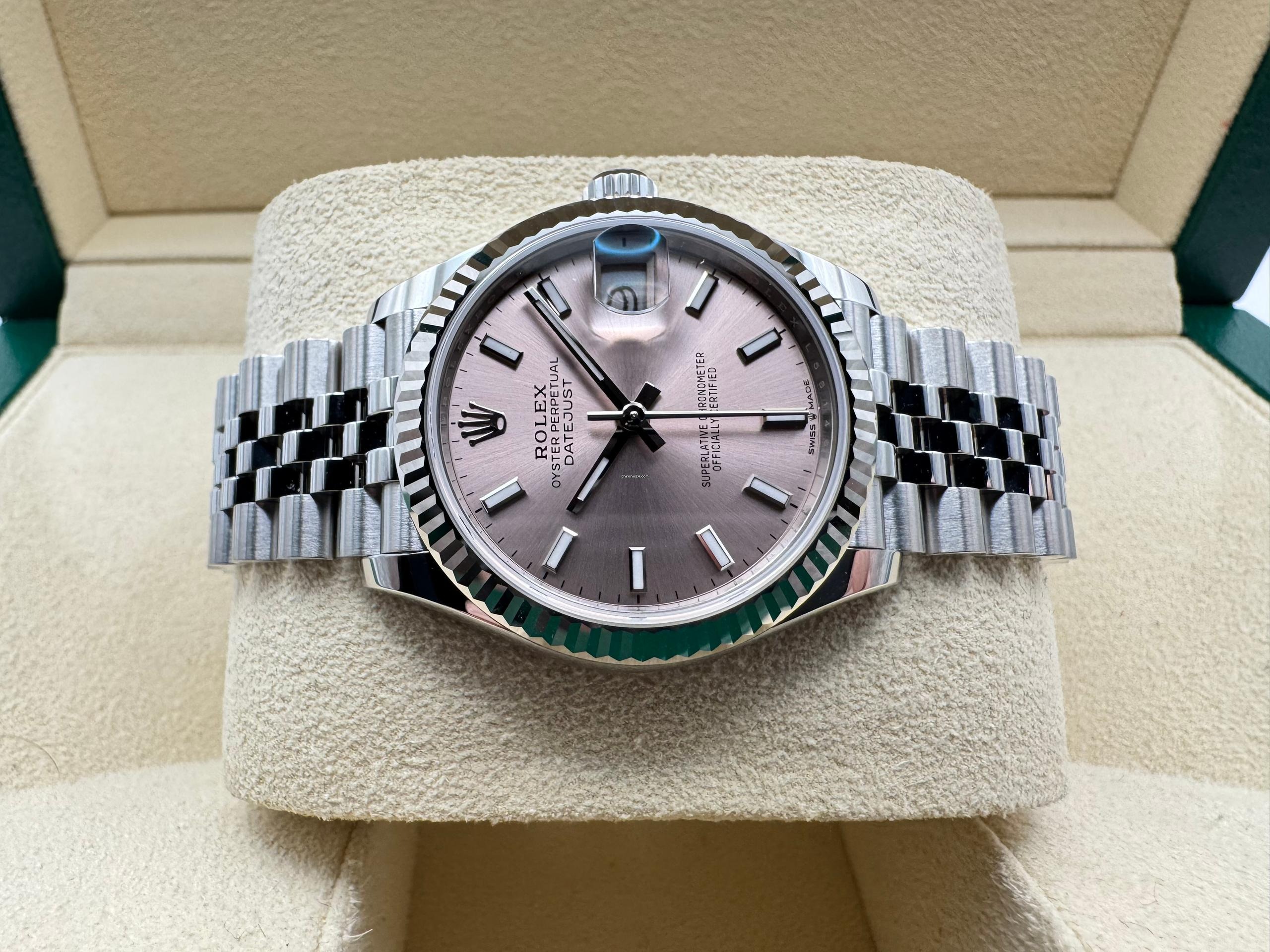 Rolex Datejust 31mm | Roze Wijzerplaat | 18k Witgouden Lunette | Jubilee | 278274 - Image 5