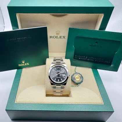 Rolex Datejust 41mm | Rhodium Wijzerplaat | Gladde Oystersteel Lunette | 126300 - Image 2