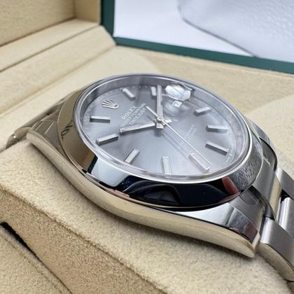 Rolex Datejust 41mm | Rhodium Wijzerplaat | Gladde Oystersteel Lunette | 126300 - Image 7