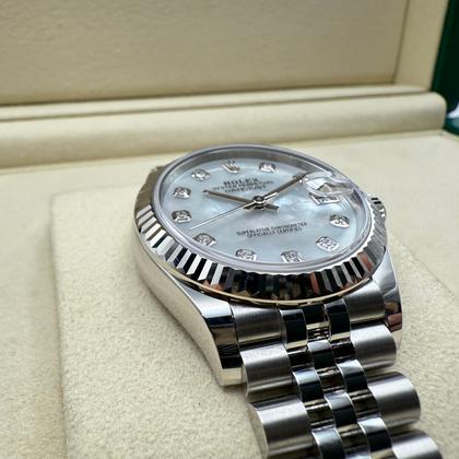 Rolex Datejust 31mm | Mother of Pearl Met Diamanten | 18K Witgoud Gekarteld Lunette | Jubilee | 278274 - Image 5