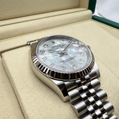 Rolex Datejust 31mm | Mother of Pearl Met Diamanten | 18K Witgoud Gekarteld Lunette | Jubilee | 278274 - Image 4