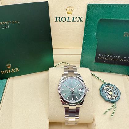 Rolex Datejust 31mm | Mint Groen Wijzerplaat Staal &18K Witgouden Lunette | 278274 - Image 11