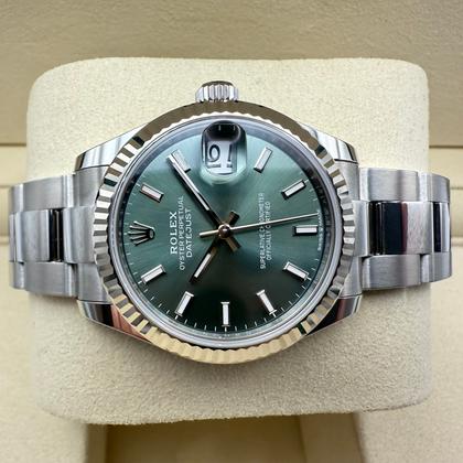 Rolex Datejust 31mm | Mint Groen Wijzerplaat Staal &18K Witgouden Lunette | 278274 - Image 5