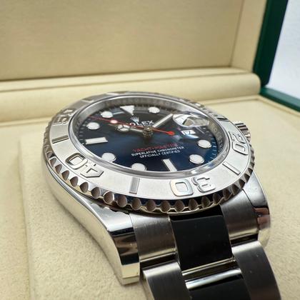 Rolex Yachtmaster 40mm | Titanium Blauw | Bidirectioneel Lunette | Massief Platina Reliëf Cijfers | 126622 - Image 7