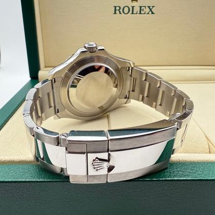 Rolex Yachtmaster 40mm | Titanium Blauw | Bidirectioneel Lunette | Massief Platina Reliëf Cijfers | 126622 - Image 9