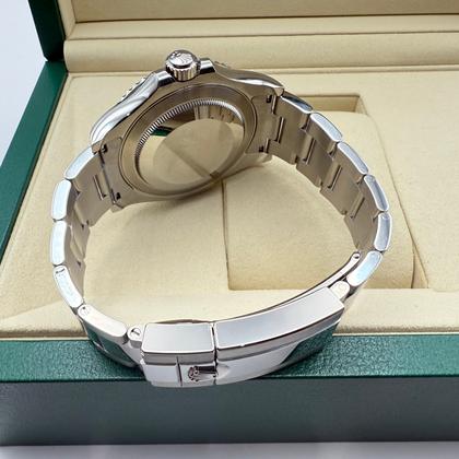 Rolex Yachtmaster 40mm | Titanium Blauw | Bidirectioneel Lunette | Massief Platina Reliëf Cijfers | 126622 - Image 10