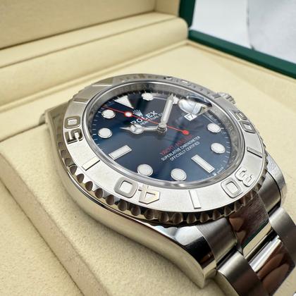 Rolex Yachtmaster 40mm | Titanium Blauw | Bidirectioneel Lunette | Massief Platina Reliëf Cijfers | 126622 - Image 8