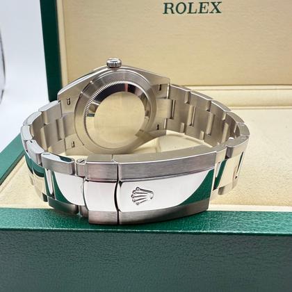 Rolex Datejust 41mm | Wimbledon Met Groene Romeinse Cijfers | 18K Witgoud Gekarteld Lunette | Oystersteel | 126334 - Image 7
