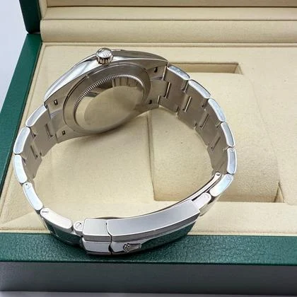 Rolex Datejust 41mm | Wimbledon Met Groene Romeinse Cijfers | 18K Witgoud Gekarteld Lunette | Oystersteel | 126334 - Image 6