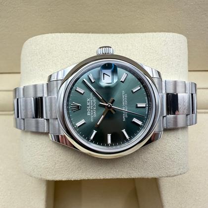 Rolex Datejust 31mm | Mint Groene Wijzerplaat | Oyster-band Gladde Lunette | 278240 - Image 10