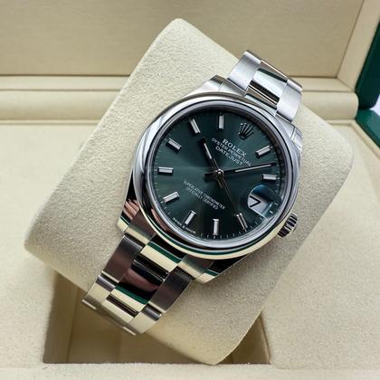 Rolex Datejust 31mm | Mint Groene Wijzerplaat | Oyster-band Gladde Lunette | 278240 - Image 11