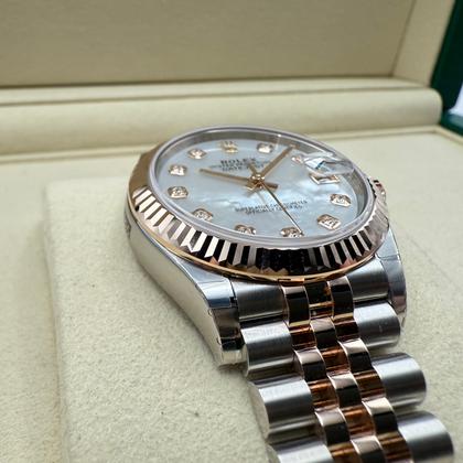 Rolex Datejust 31mm | Mother Of Pearl Met Diamanten | 18K Everose Goud Gekartelde Bezel | Jubilee | 278271 - Image 5