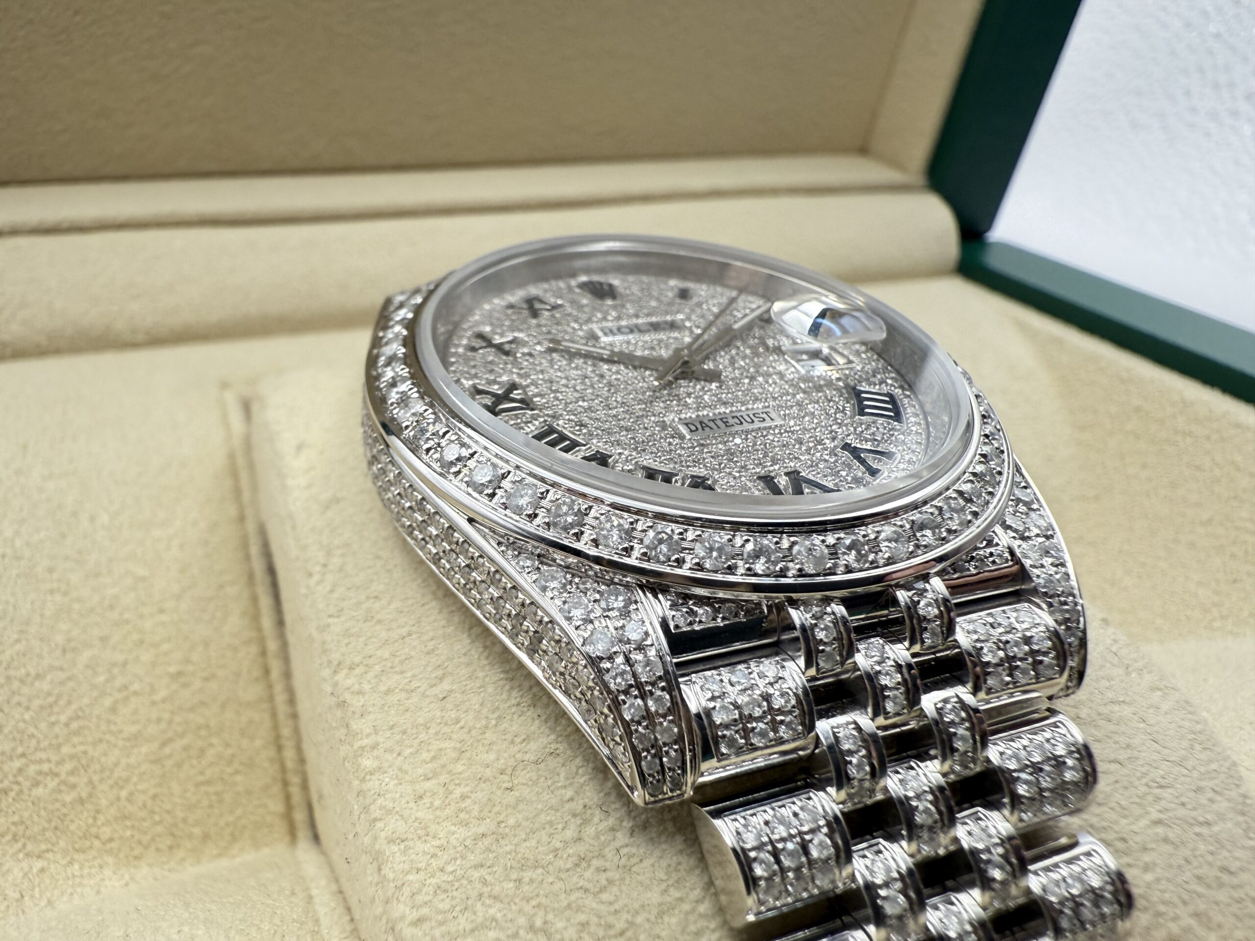 Rolex Datejust “ICED OUT” 41mm | VOL ! 9.7ct Diamanten | Romeinse Wijzerplaat (ROMAN) | Jubilee | 126300 - Image 8