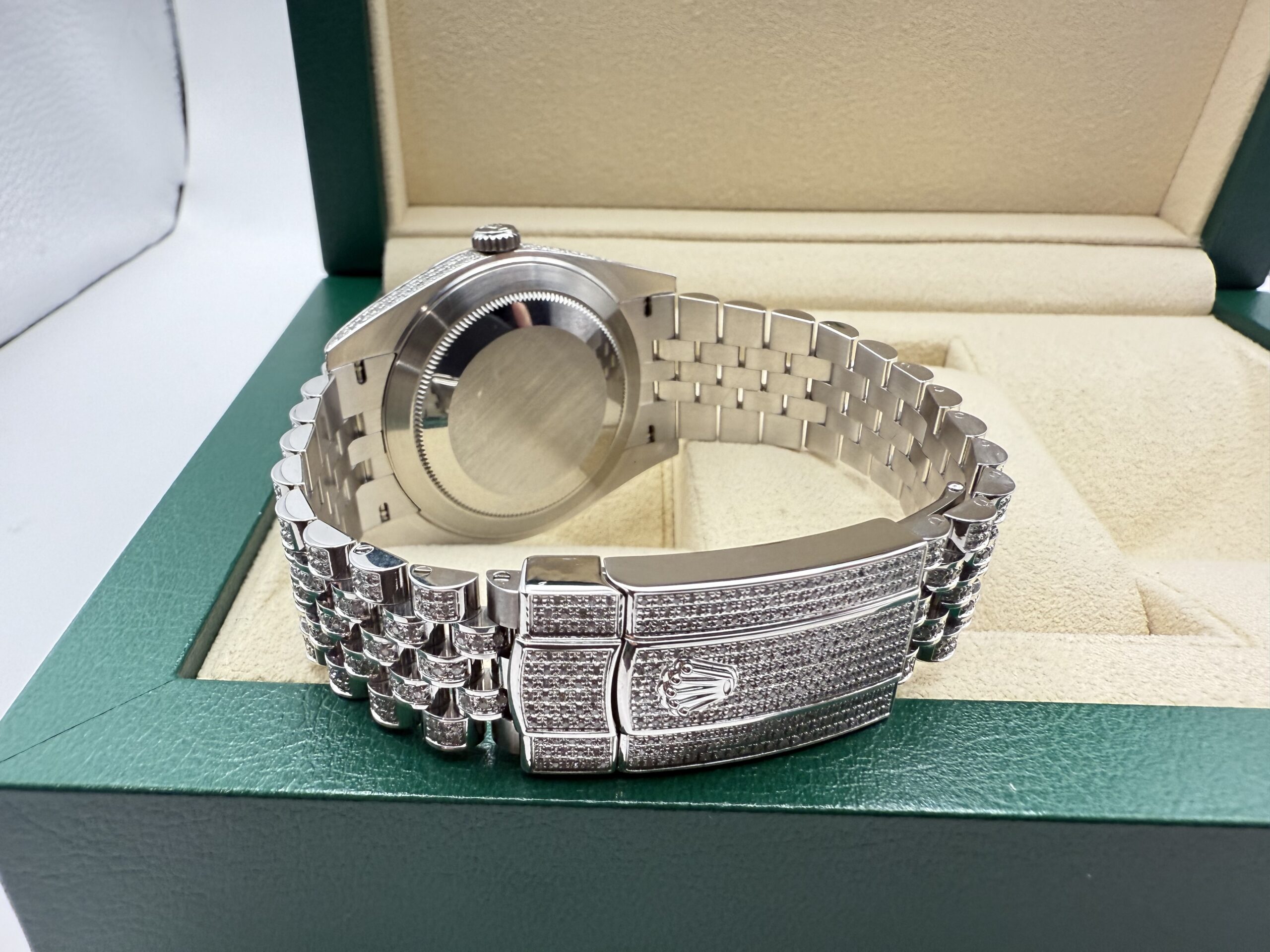 Rolex Datejust “ICED OUT” 41mm | VOL ! 9.7ct Diamanten | Romeinse Wijzerplaat (ROMAN) | Jubilee | 126300 - Image 4