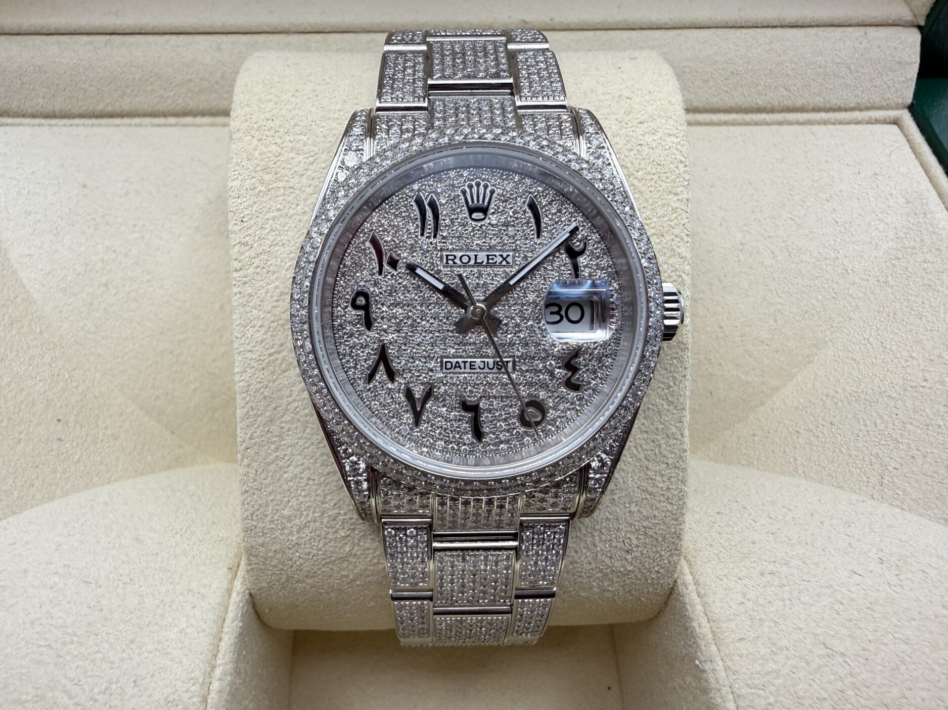 Rolex Datejust “ICED OUT” 31 mm | VOL ! 9.7ct Diamanten | Arabische Wijzerplaat ( ARABIC) | Oyster band | 278240