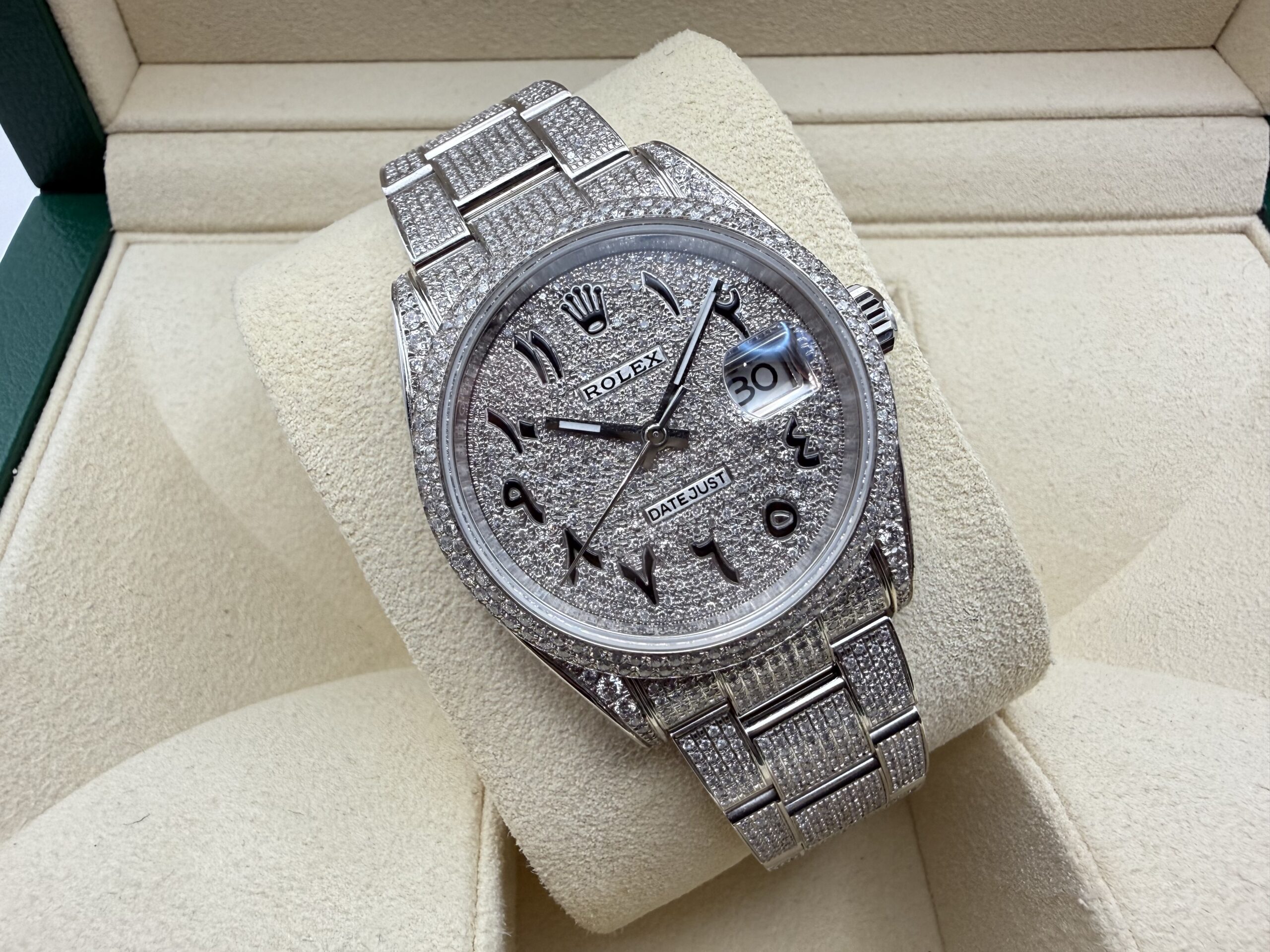 Rolex Datejust “ICED OUT” 41mm | VOL ! 9.7ct Diamanten | Arabische Wijzerplaat ( ARABIC) | Oyster band | 126300 - Image 12