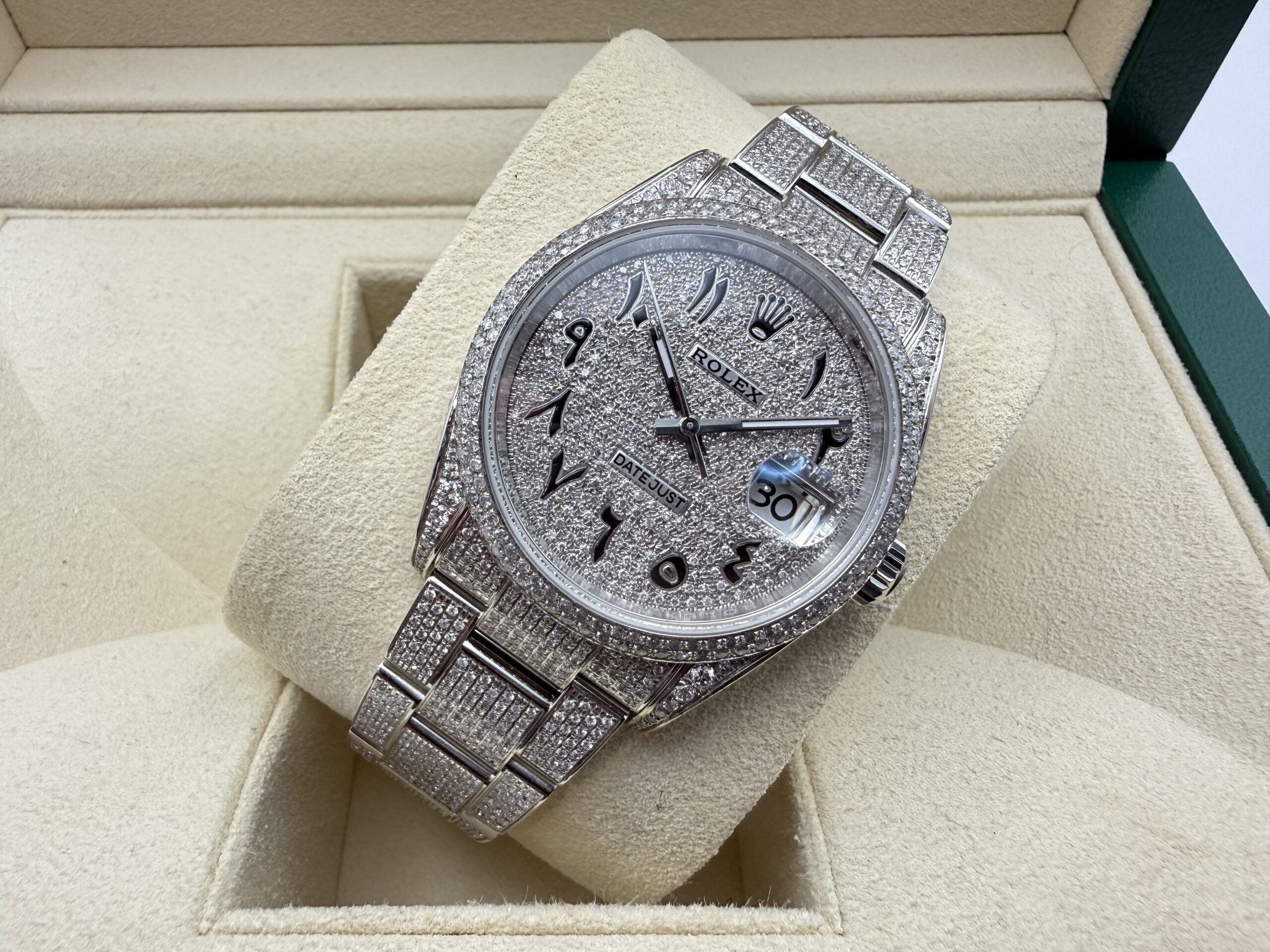 Rolex Datejust “ICED OUT” 41mm | VOL ! 9.7ct Diamanten | Arabische Wijzerplaat ( ARABIC) | Oyster band | 126300 - Image 11