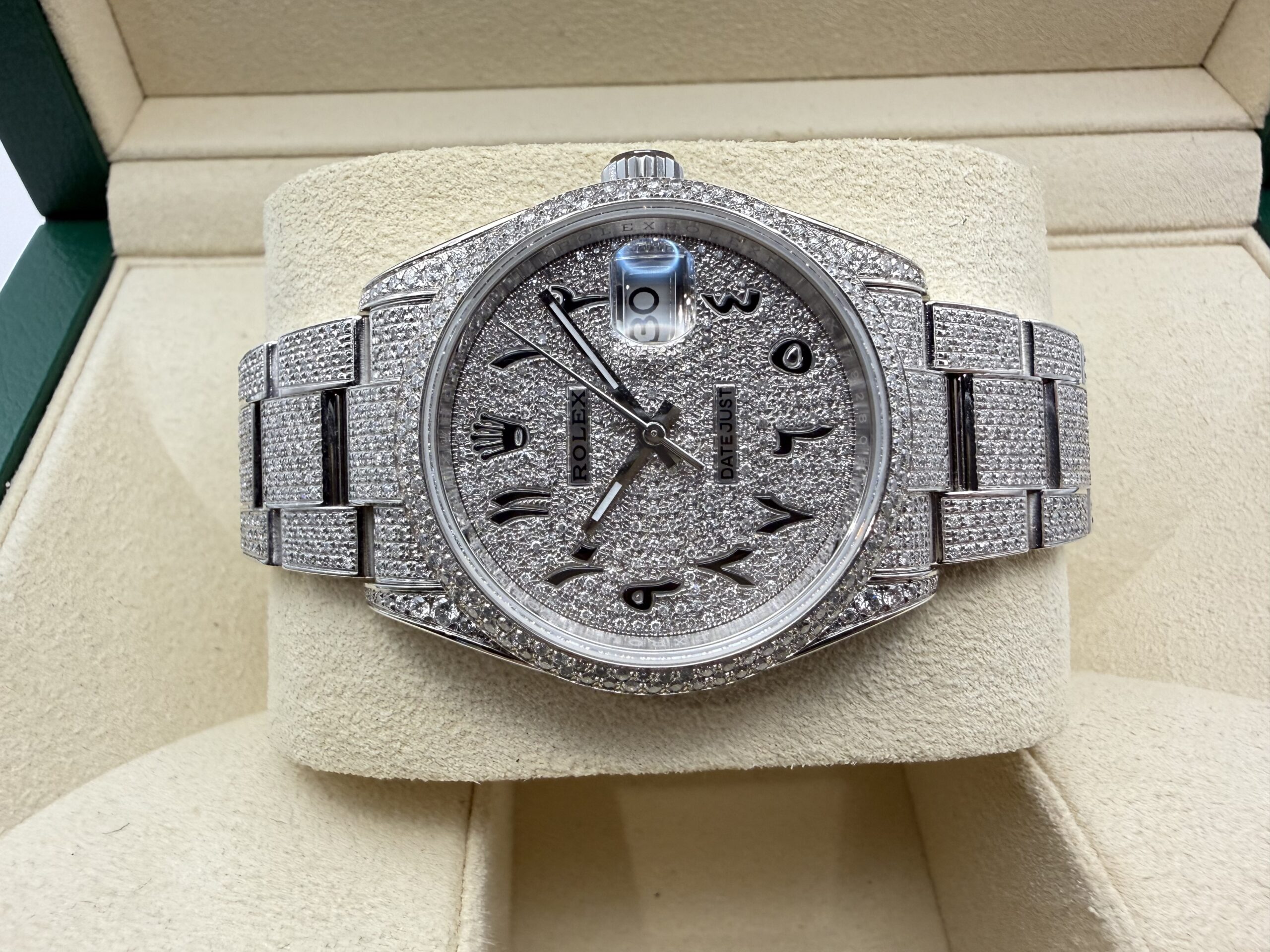 Rolex Datejust “ICED OUT” 41mm | VOL ! 9.7ct Diamanten | Arabische Wijzerplaat ( ARABIC) | Oyster band | 126300 - Image 10