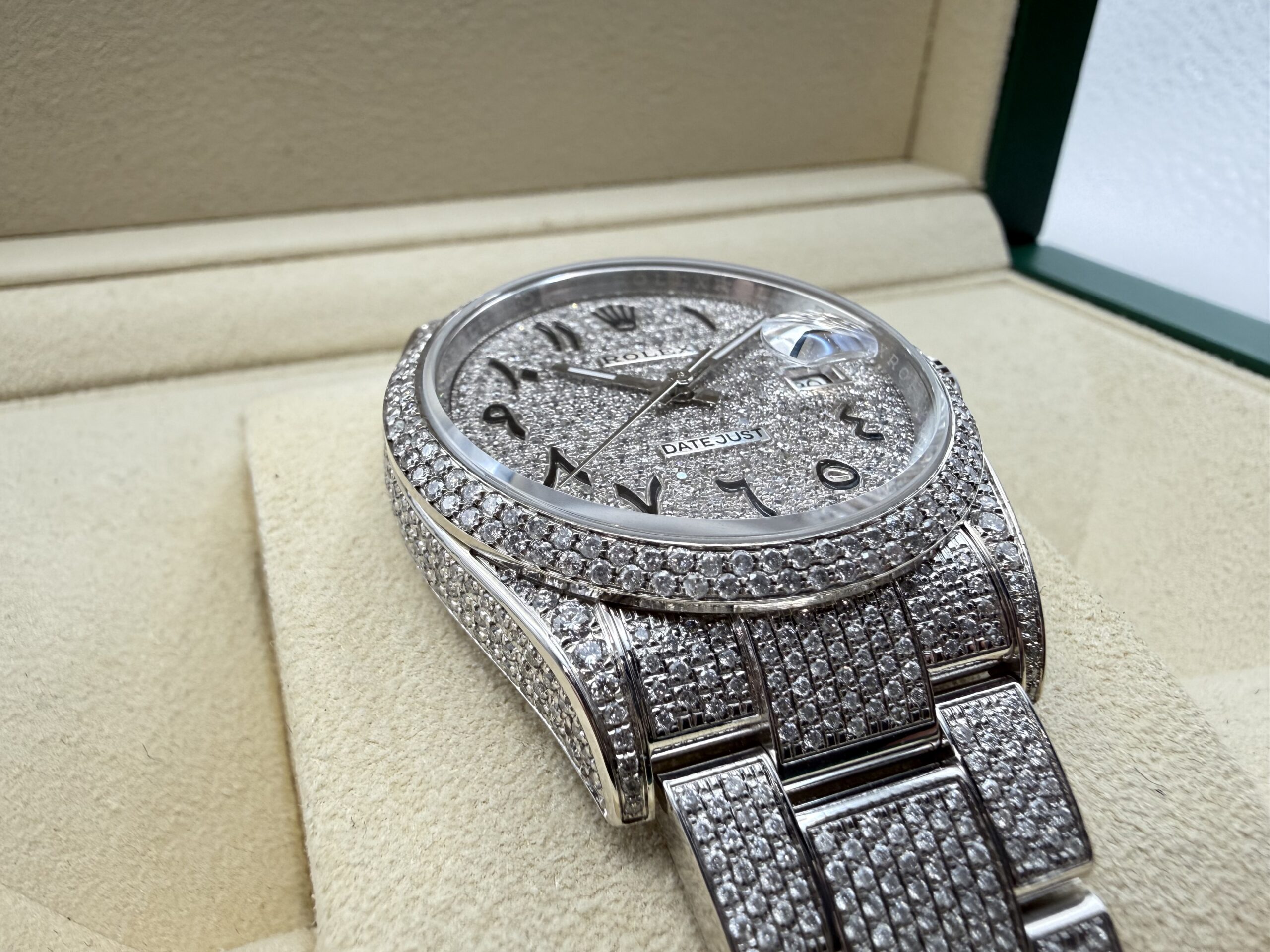 Rolex Datejust “ICED OUT” 41mm | VOL ! 9.7ct Diamanten | Arabische Wijzerplaat ( ARABIC) | Oyster band | 126300 - Image 7