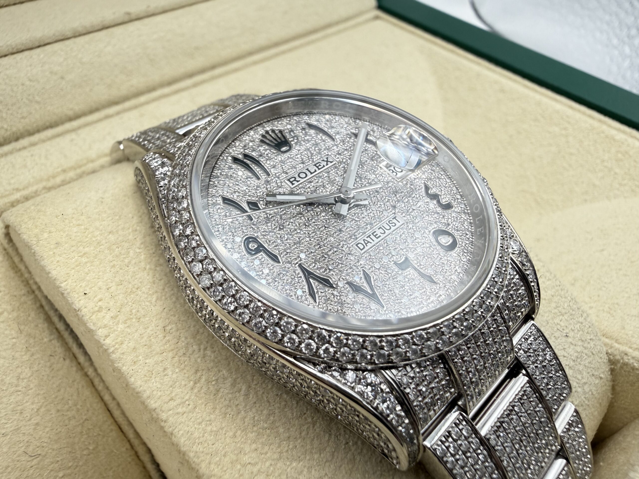 Rolex Datejust “ICED OUT” 41mm | VOL ! 9.7ct Diamanten | Arabische Wijzerplaat ( ARABIC) | Oyster band | 126300 - Image 6