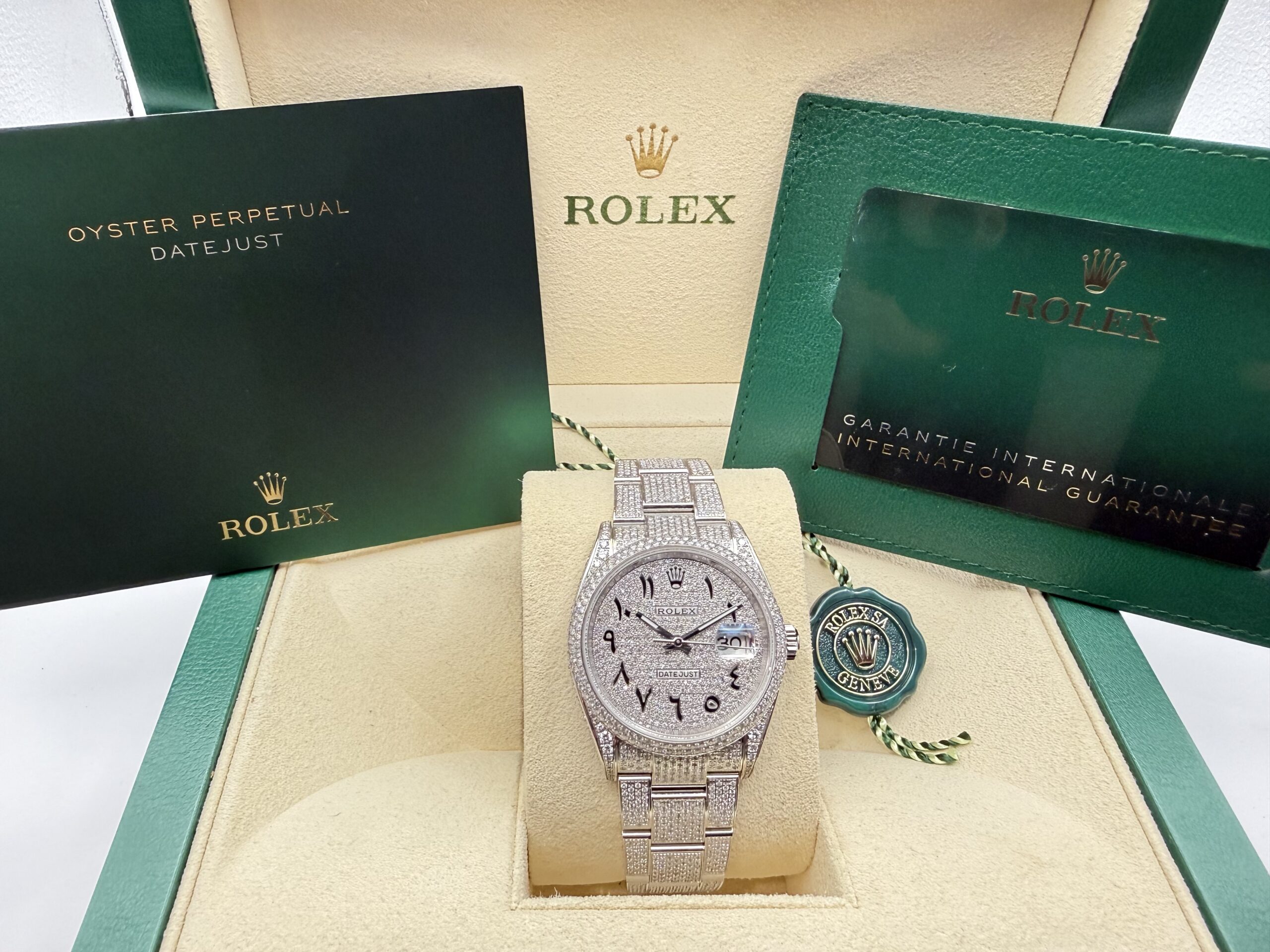 Rolex Datejust “ICED OUT” 41mm | VOL ! 9.7ct Diamanten | Arabische Wijzerplaat ( ARABIC) | Oyster band | 126300 - Image 5