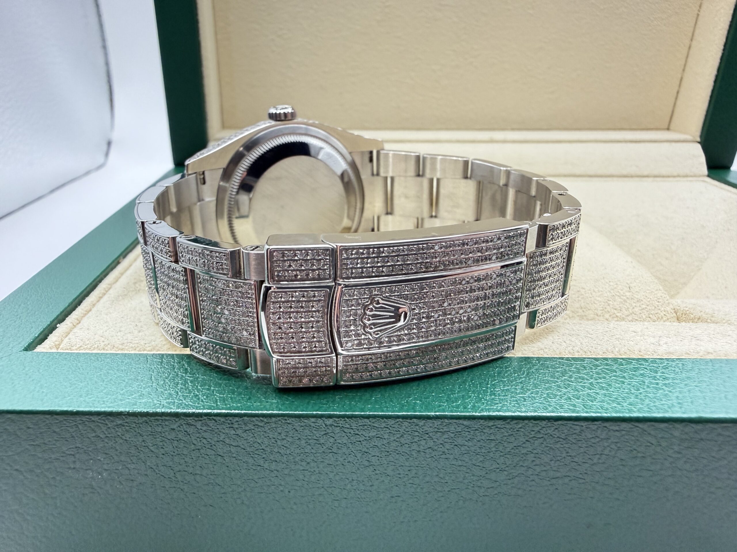Rolex Datejust “ICED OUT” 41mm | VOL ! 9.7ct Diamanten | Arabische Wijzerplaat ( ARABIC) | Oyster band | 126300 - Image 3