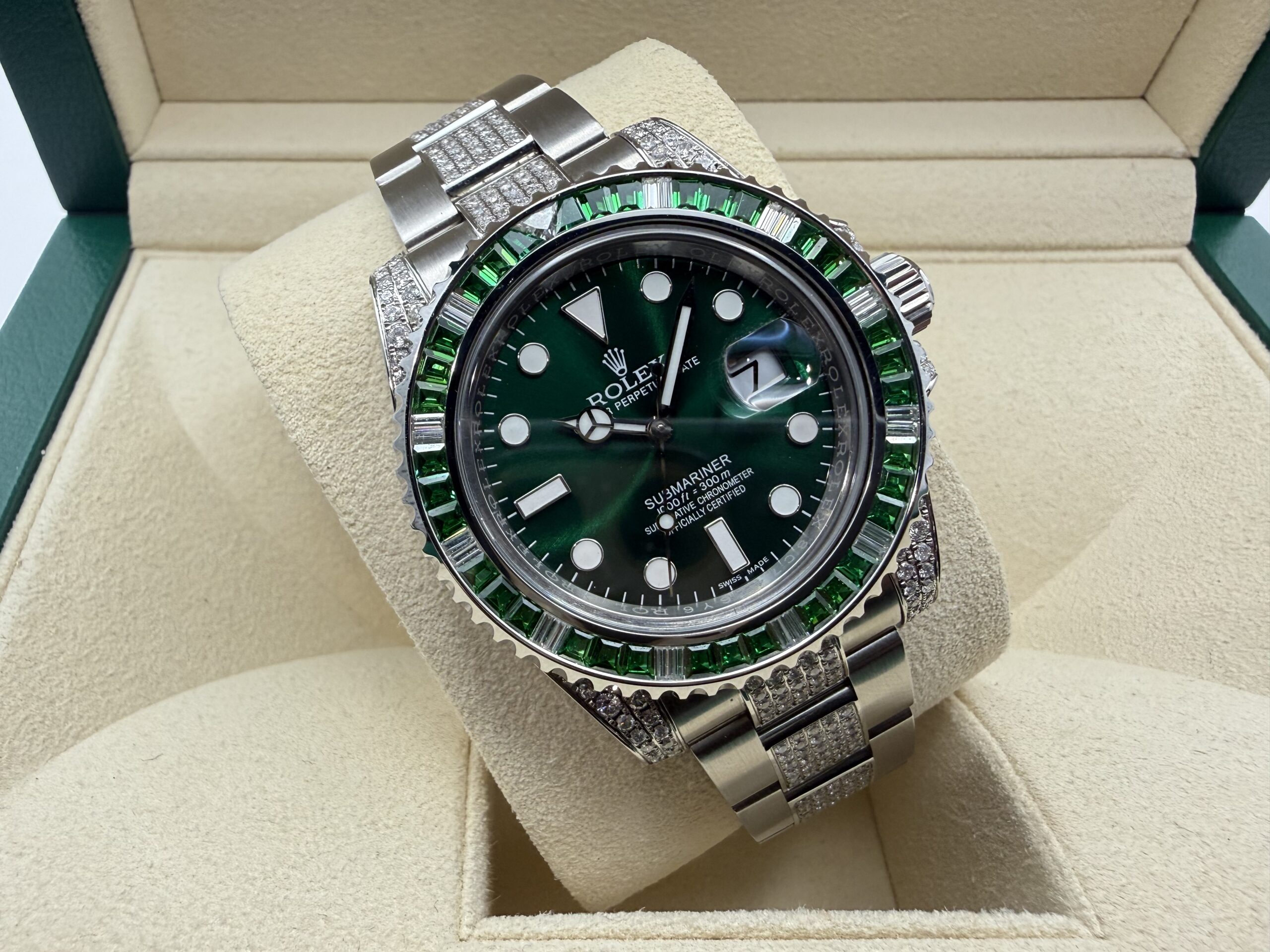 Rolex Submariner Date 40mm | 50% VOL! " ICED OUT' | Groene Wijzerplaat & Diamant lunette | 116610LN - Image 2