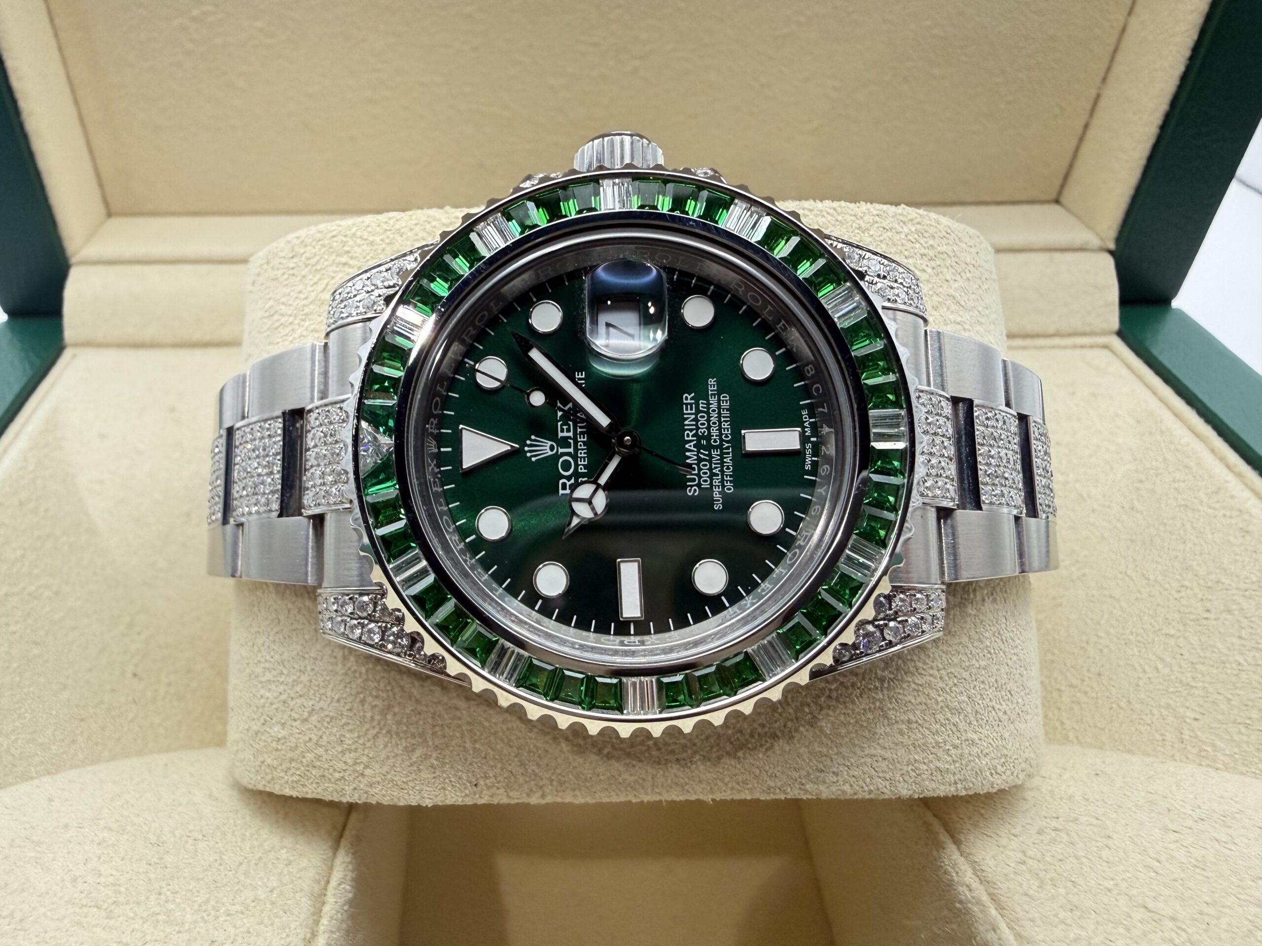 Rolex Submariner Date 40mm | 50% VOL! " ICED OUT' | Groene Wijzerplaat & Diamant lunette | 116610LN - Image 11