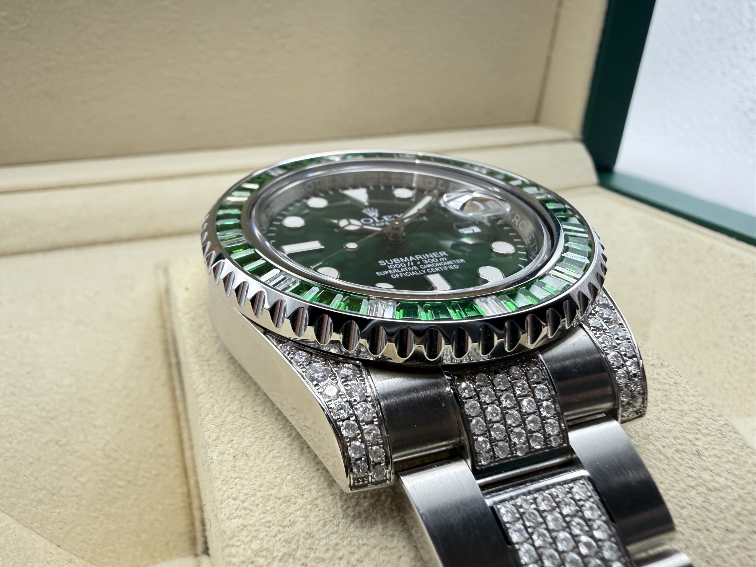 Rolex Submariner Date 40mm | 50% VOL! " ICED OUT' | Groene Wijzerplaat & Diamant lunette | 116610LN - Image 8