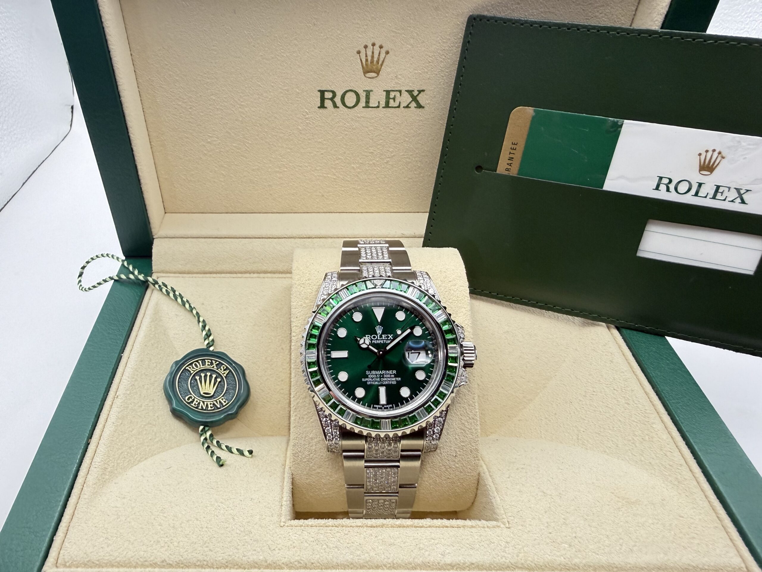 Rolex Submariner Date 40mm | 50% VOL! " ICED OUT' | Groene Wijzerplaat & Diamant lunette | 116610LN - Image 6