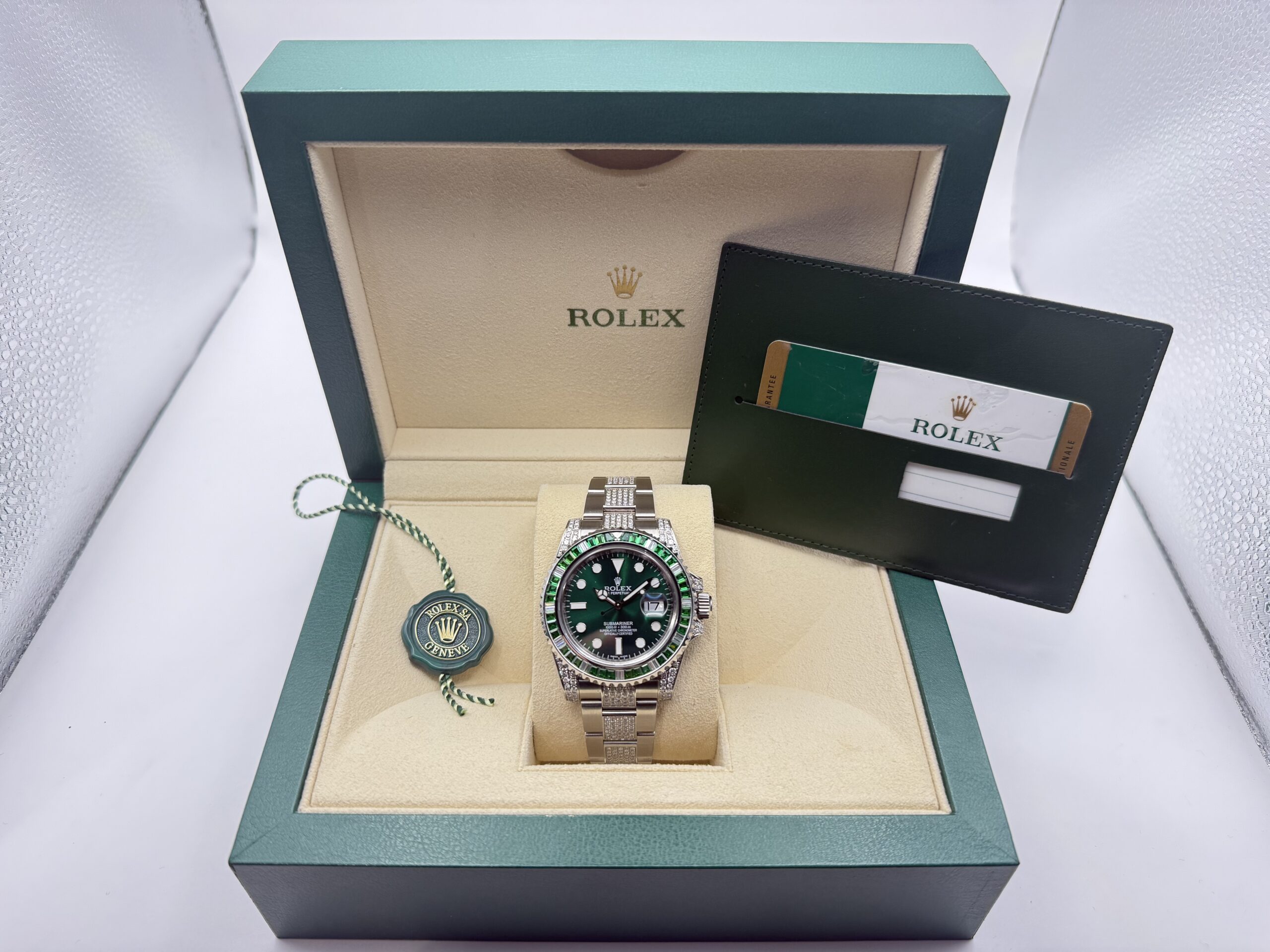 Rolex Submariner Date 40mm | 50% VOL! " ICED OUT' | Groene Wijzerplaat & Diamant lunette | 116610LN - Image 5