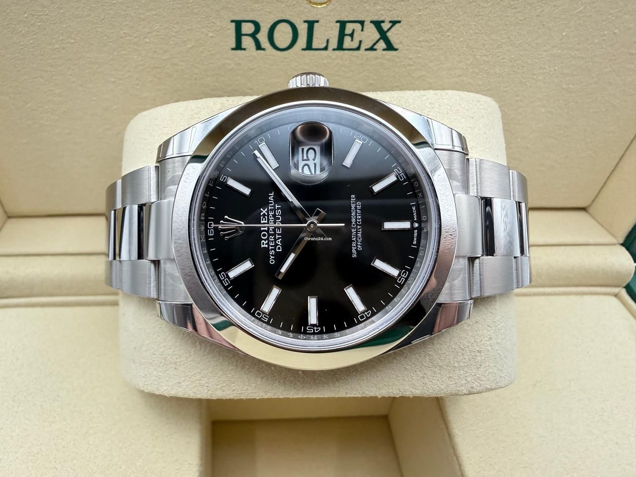 Rolex Datejust 41mm | Zwarte Wijzerplaat | Gladde Lunette | Oyster | 126300 - Image 11