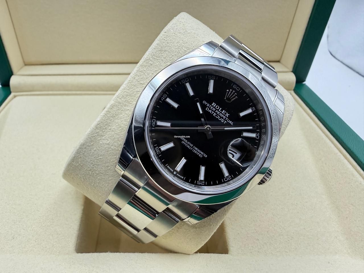 Rolex Datejust 41mm | Zwarte Wijzerplaat | Gladde Lunette | Oyster | 126300 - Image 2