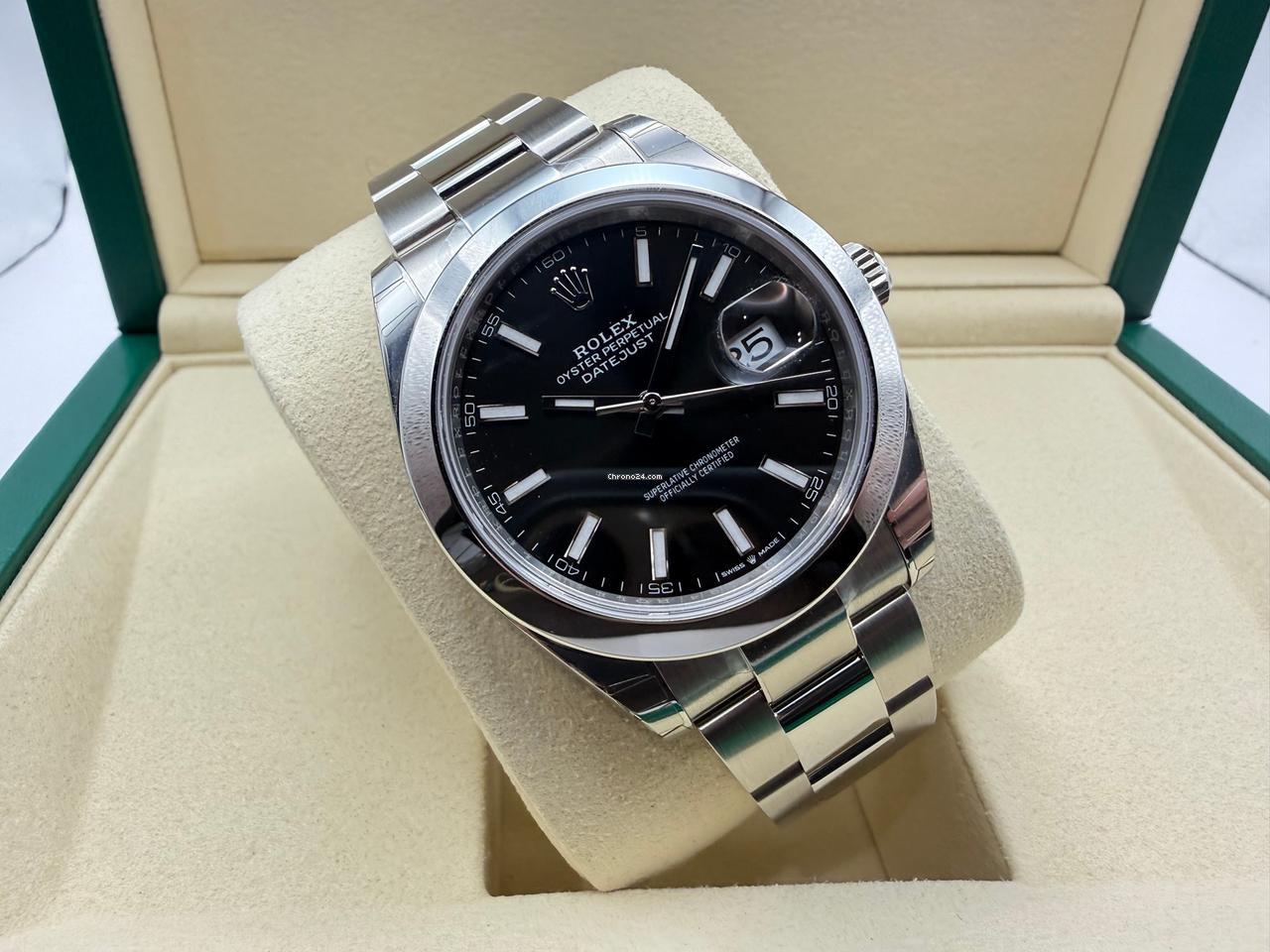 Rolex Datejust 41mm | Zwarte Wijzerplaat | Gladde Lunette | Oyster | 126300 - Image 3