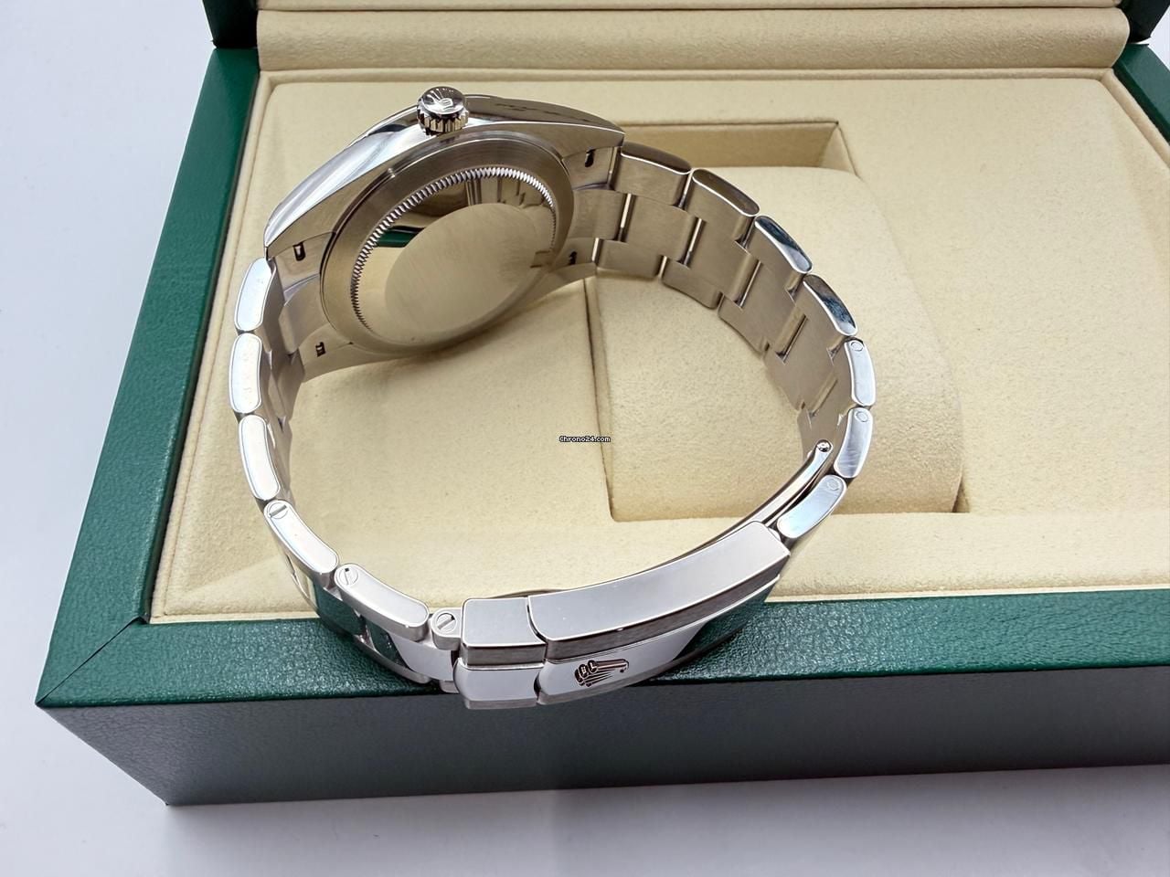 Rolex Datejust 41mm | Azzurro Blue Wijzerplaat | Romeinse Index | Gladde Lunette | Oysterband | 126300 - Image 9
